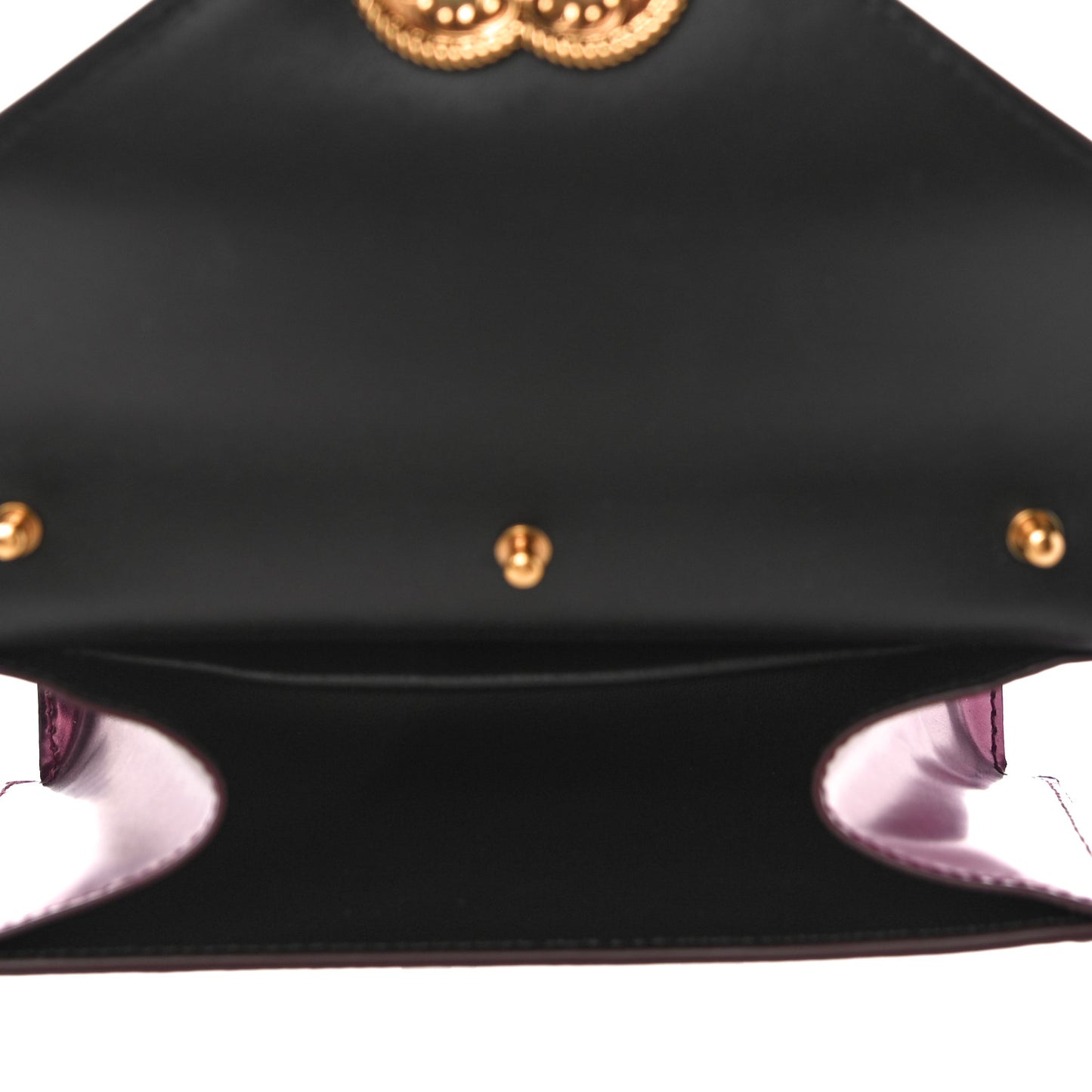 Metallic Nappa Small Devotion Top Handle Bag Purple