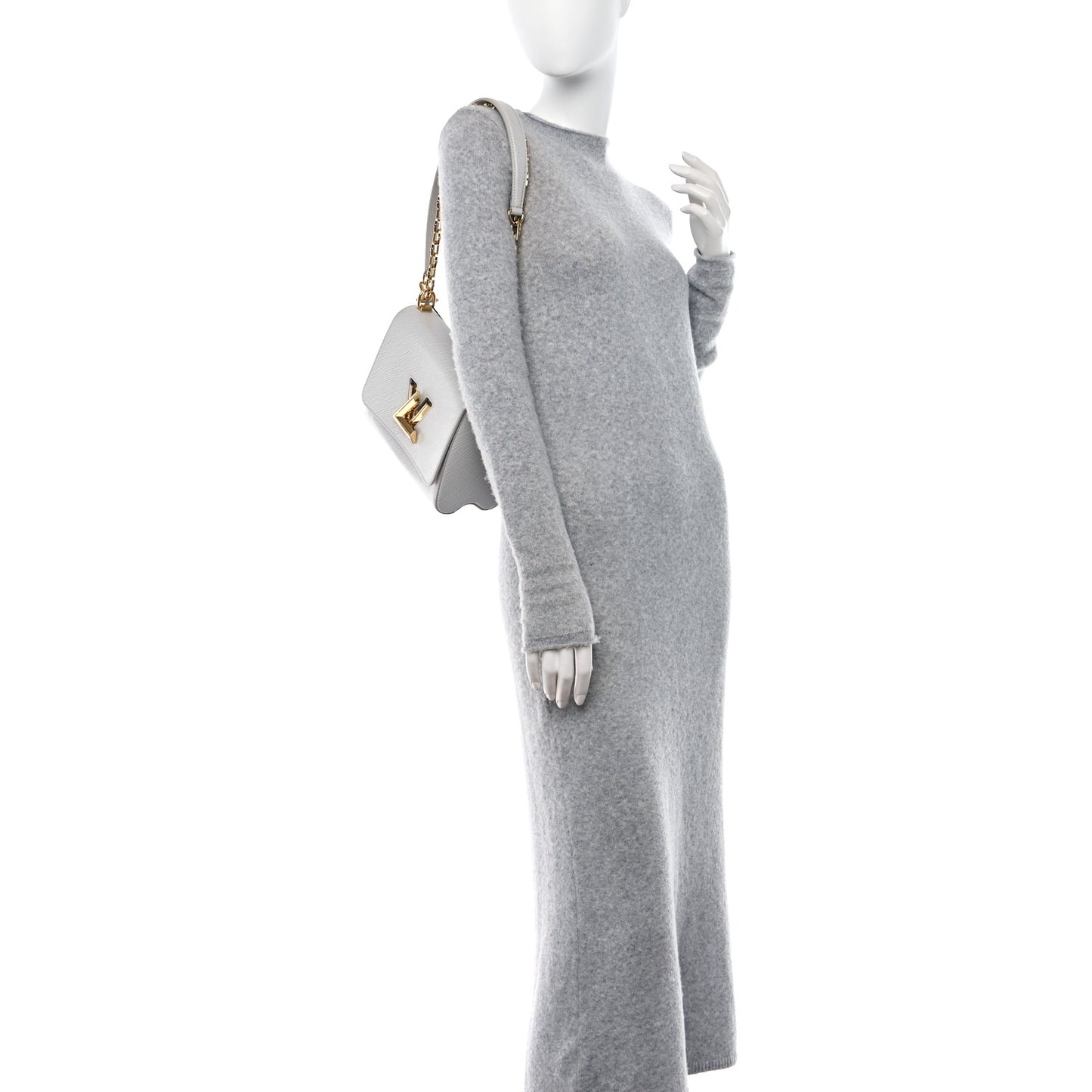 Epi Twist Shoulder Bag MM Gris