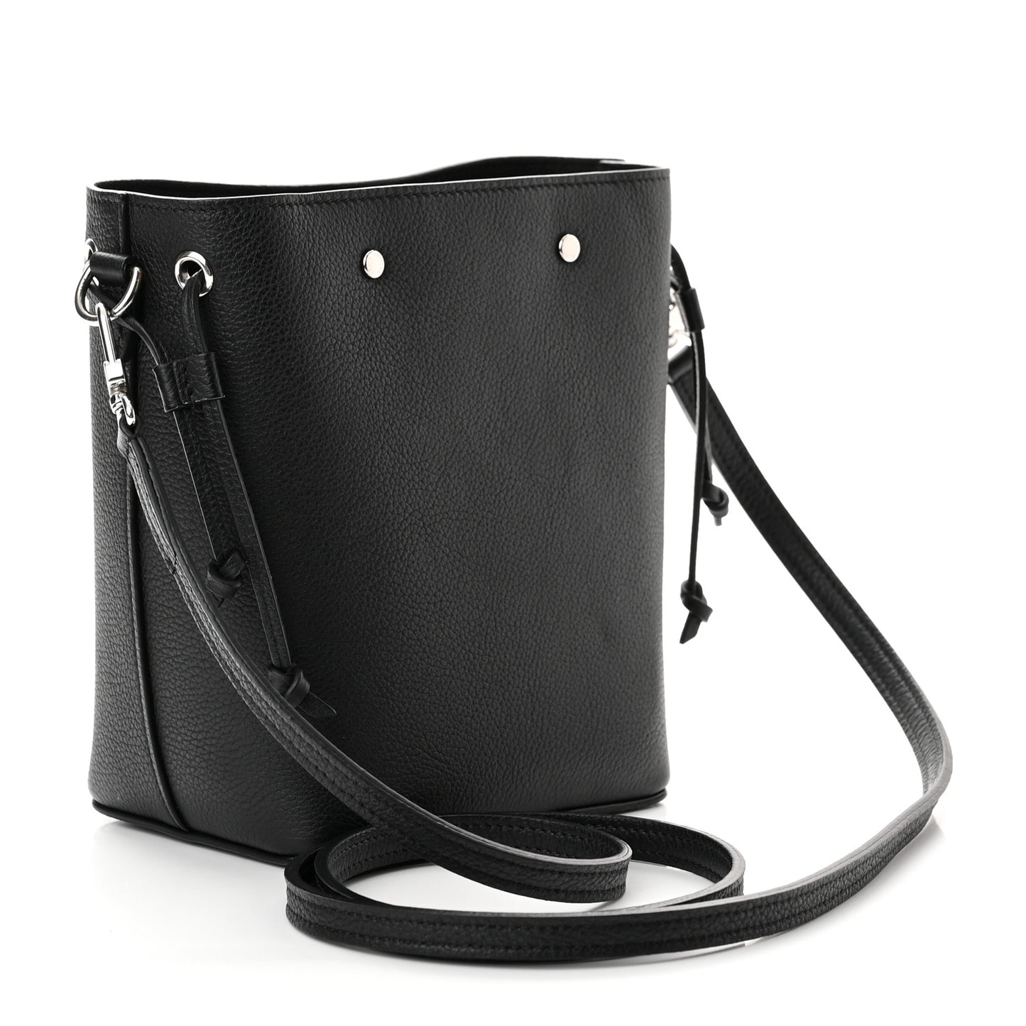 Calfskin Nano Lockme Bucket Black