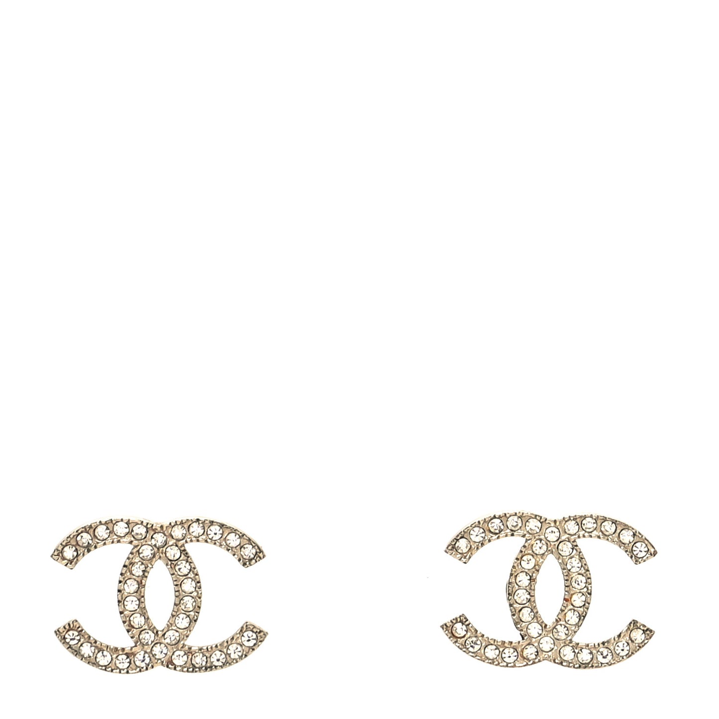 Crystal CC Earrings Gold