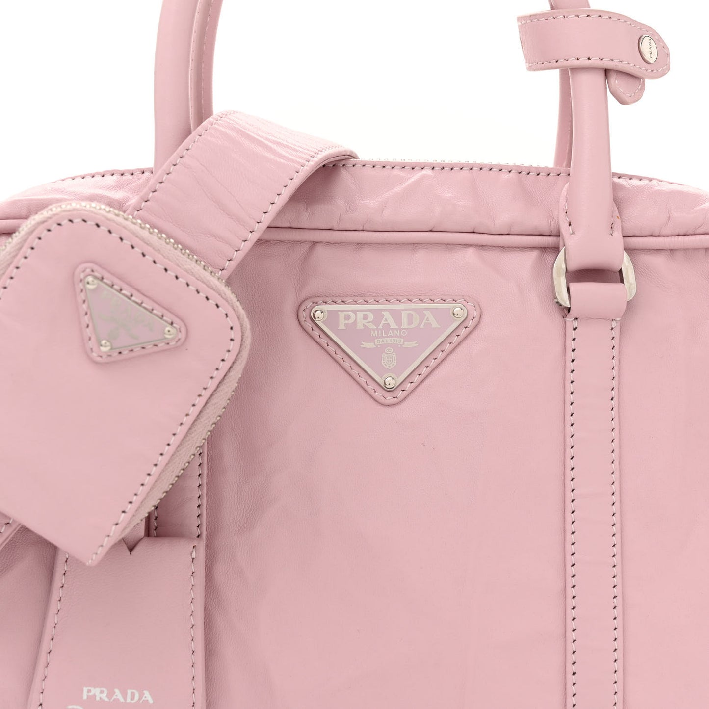 Nappa Antique Medium Re-Edition 2001 Two Handle Bag Alabastro