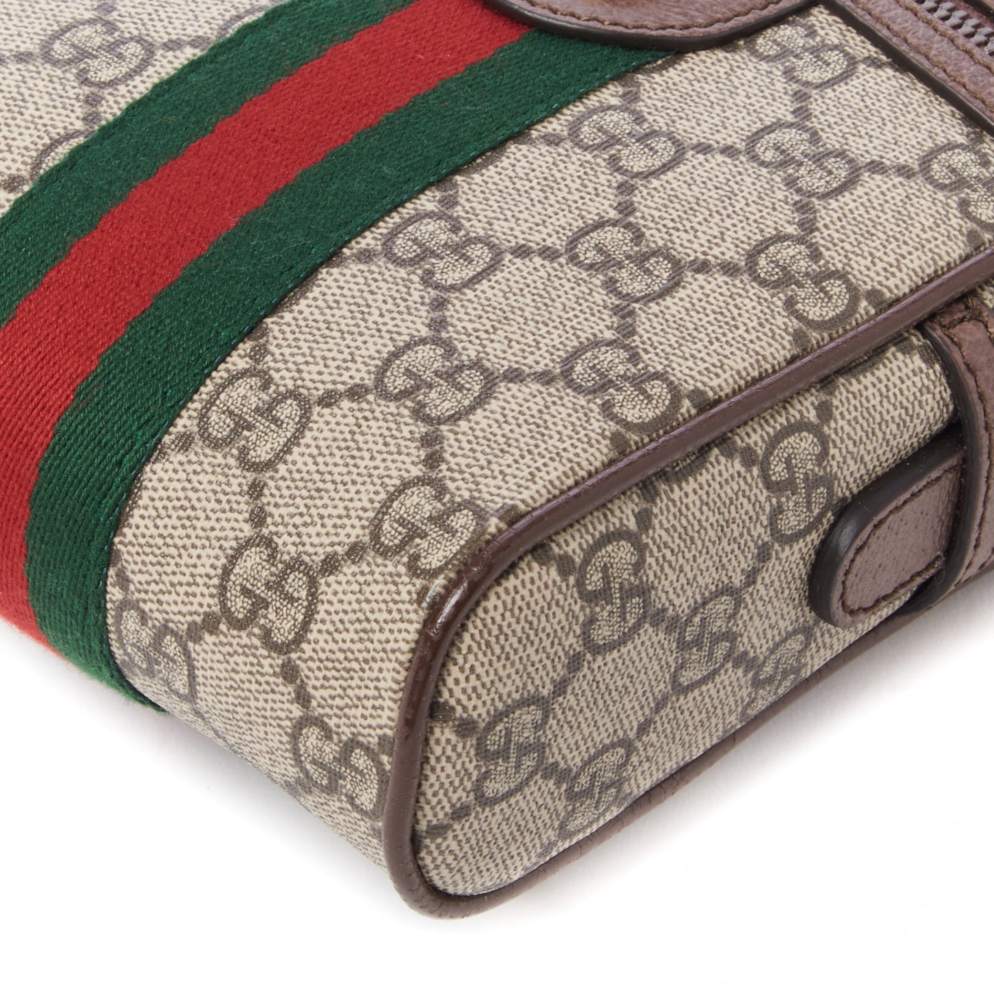 GG Supreme Monogram Web Mini Ophidia Messenger Brown