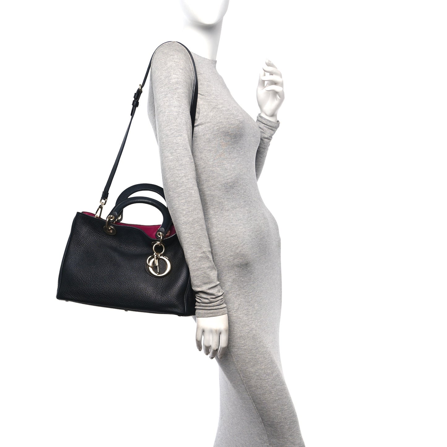 Bullcalf Medium Diorissimo Tote Black Rose Indien