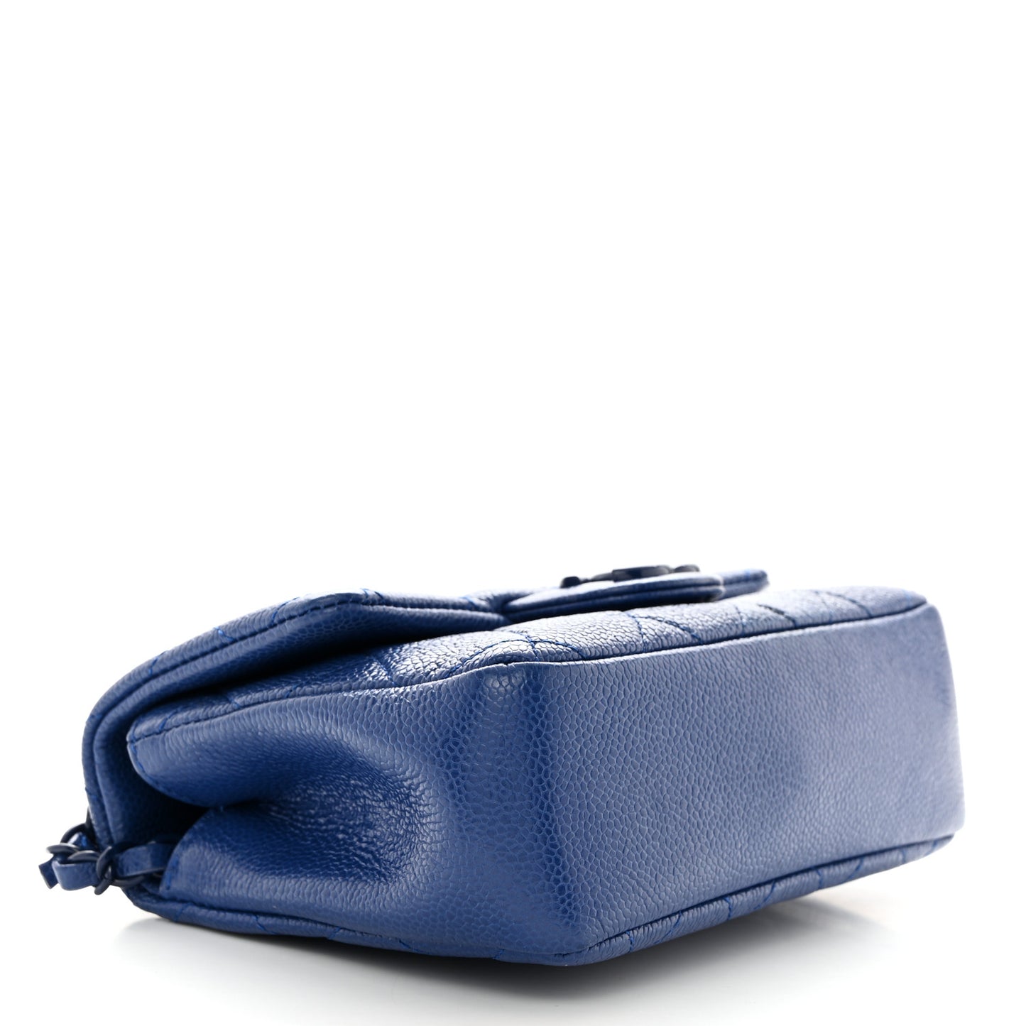 Caviar Quilted Incognito Mini Square Flap Dark Blue