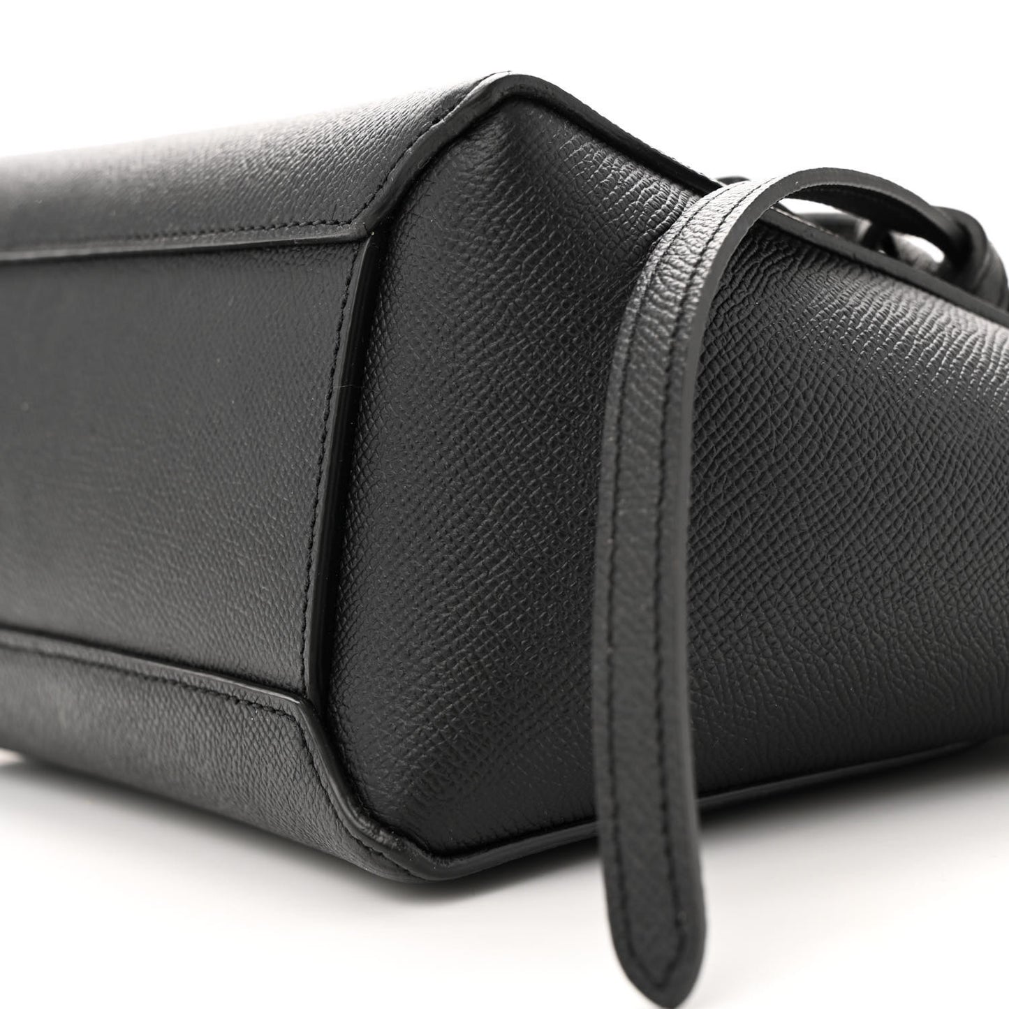 Grained Calfskin Nano Belt Bag Black