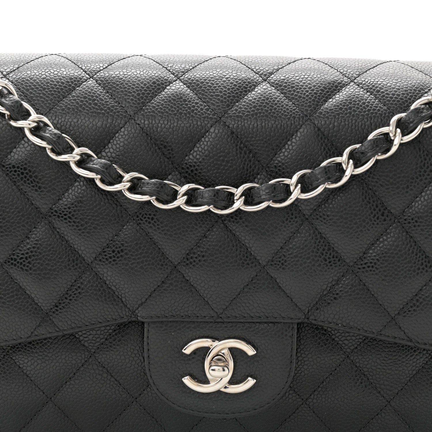Chanel Caviar Quilted Jumbo Double Flap Black 8 of 11