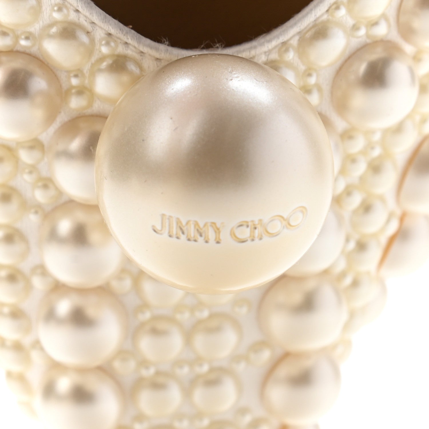 Jimmy Choo Pearl Satin Sabine Flats 39 White 8 of 8