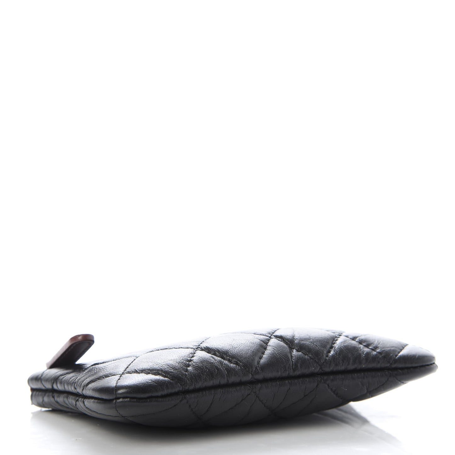 Aged Calfskin Quilted Reissue Cosmetic Case Black