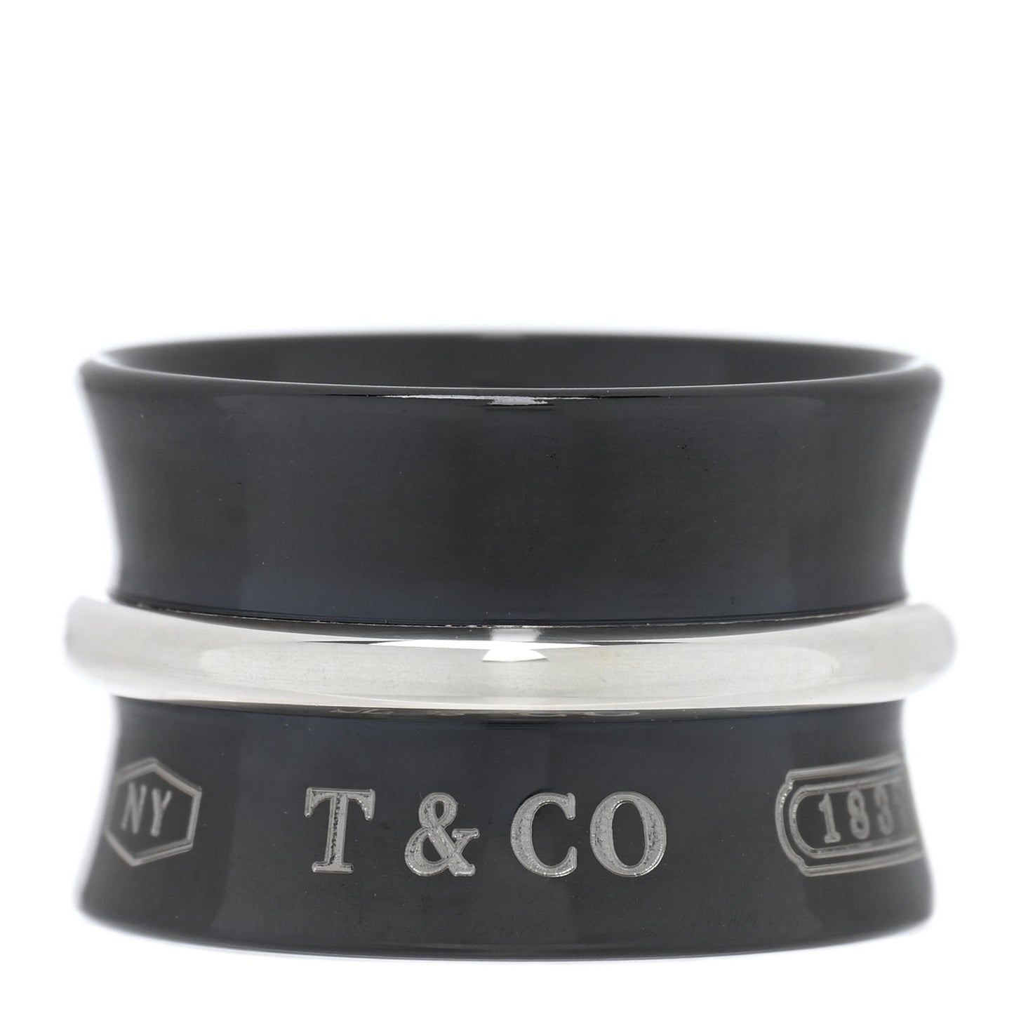 Sterling Silver Titanium 1837 Wide Ring 47 4