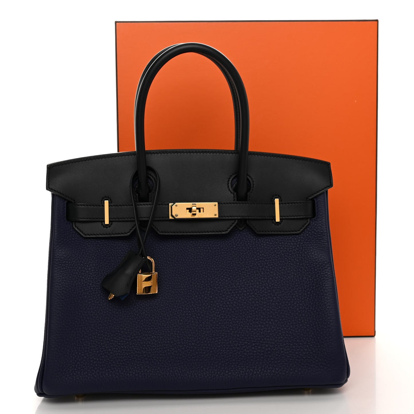 Taurillon Clemence Sombrero Birkin 30 Bleu Encre Bleu Obscur