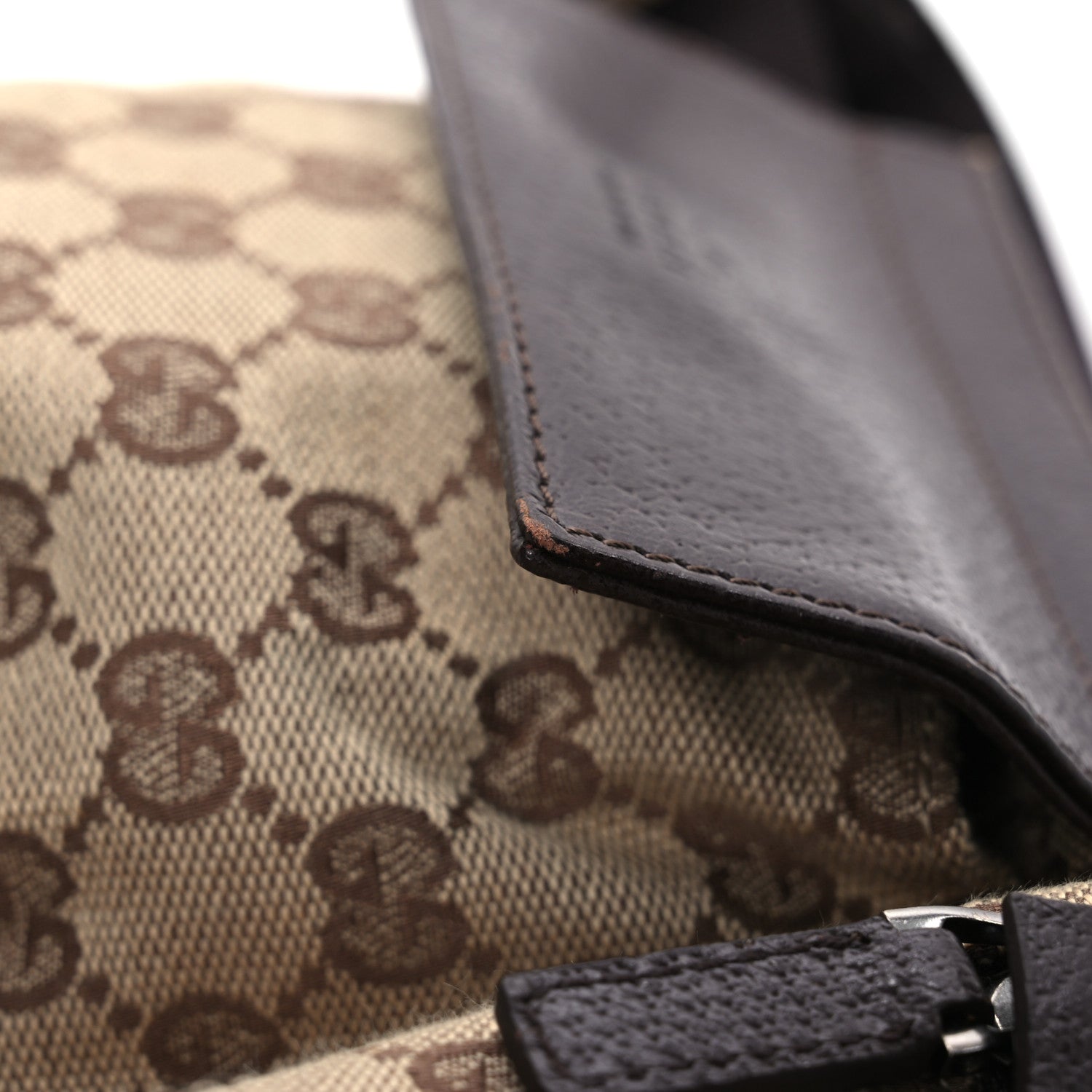 Gucci GG Monogram Double Pocket Belt Bag Dark Brown 14 of 14