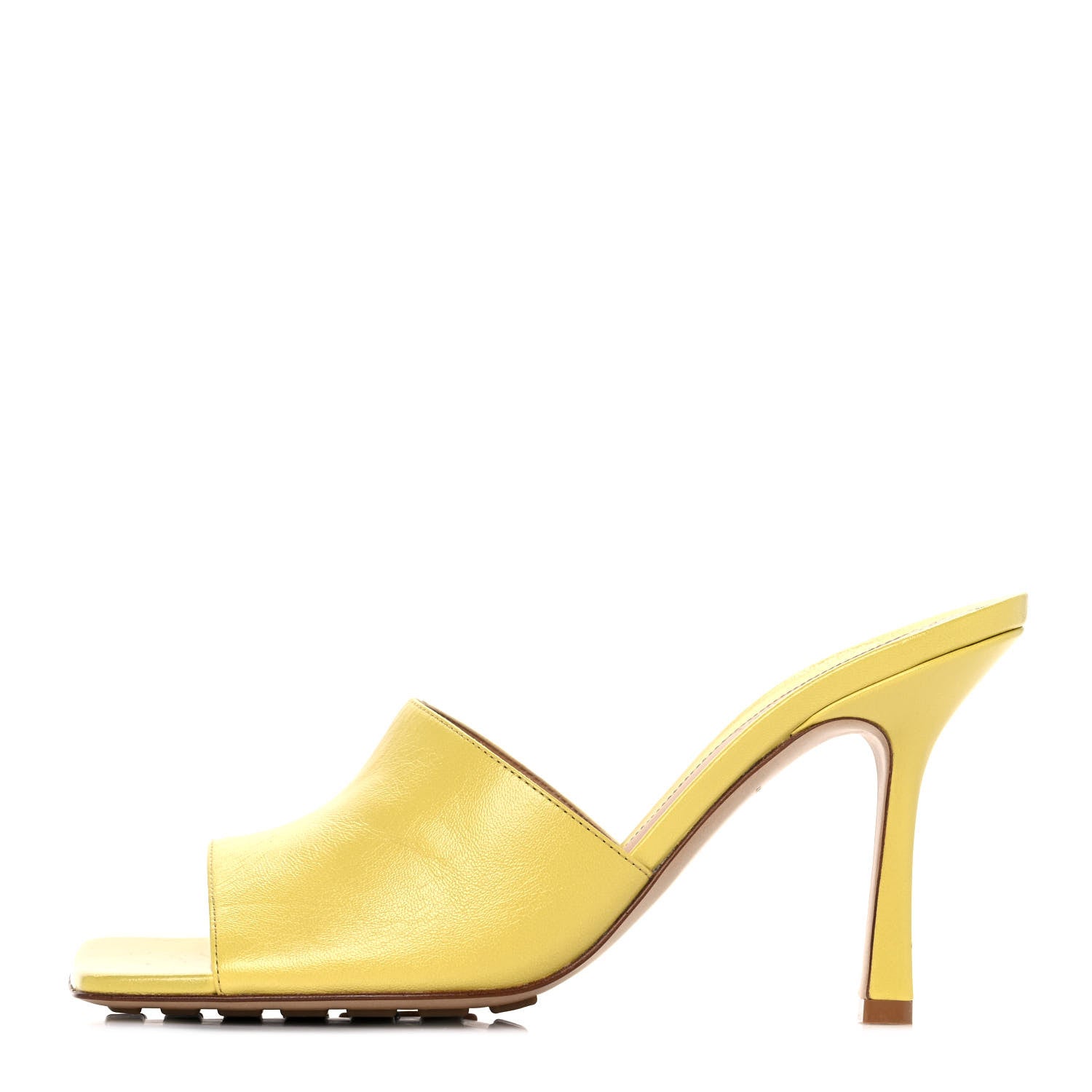 Bottega Veneta Lambskin Stretch Mule Sandals 39 Pear 1 of 7