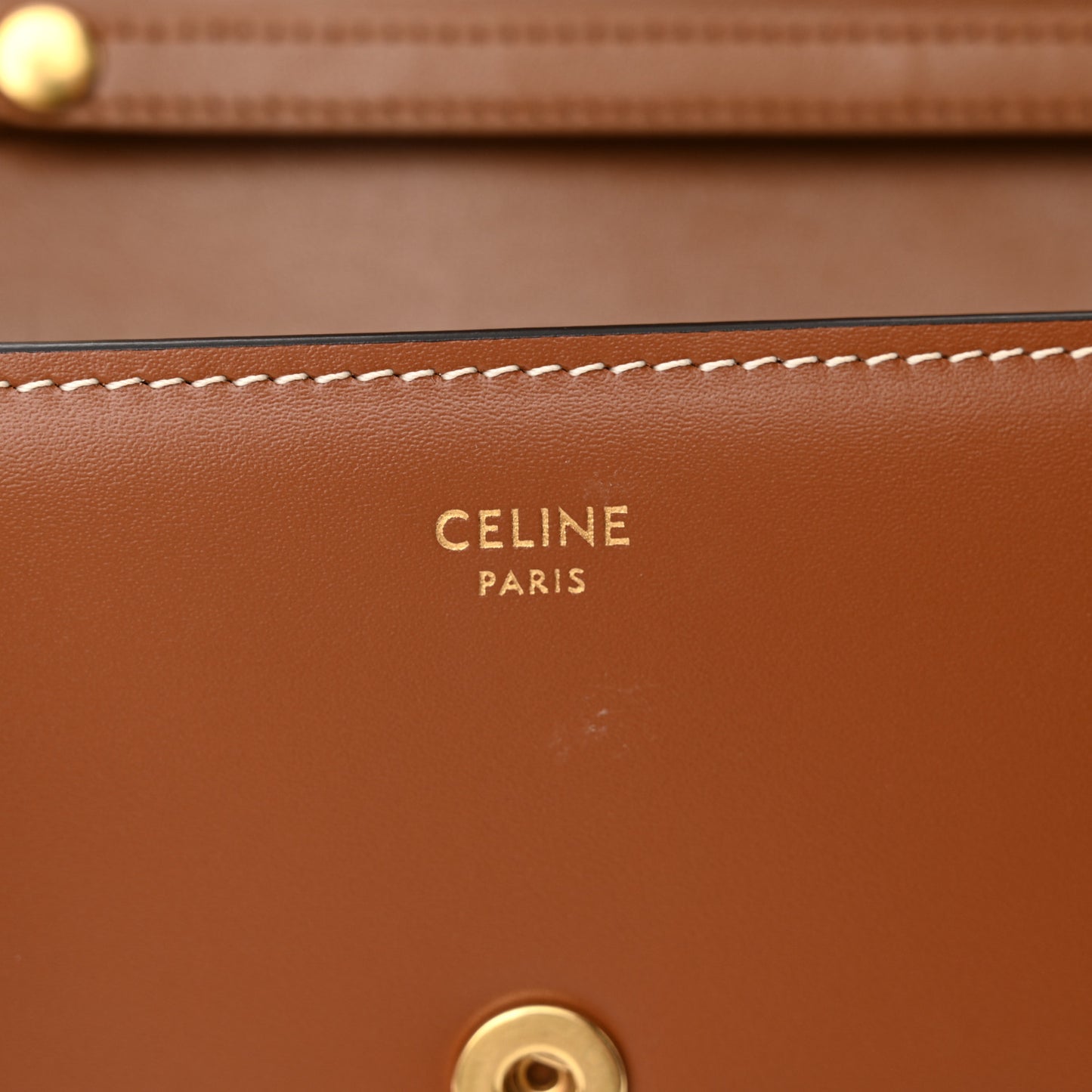 Triomphe Canvas Maillon Wallet On Chain Bag Tan