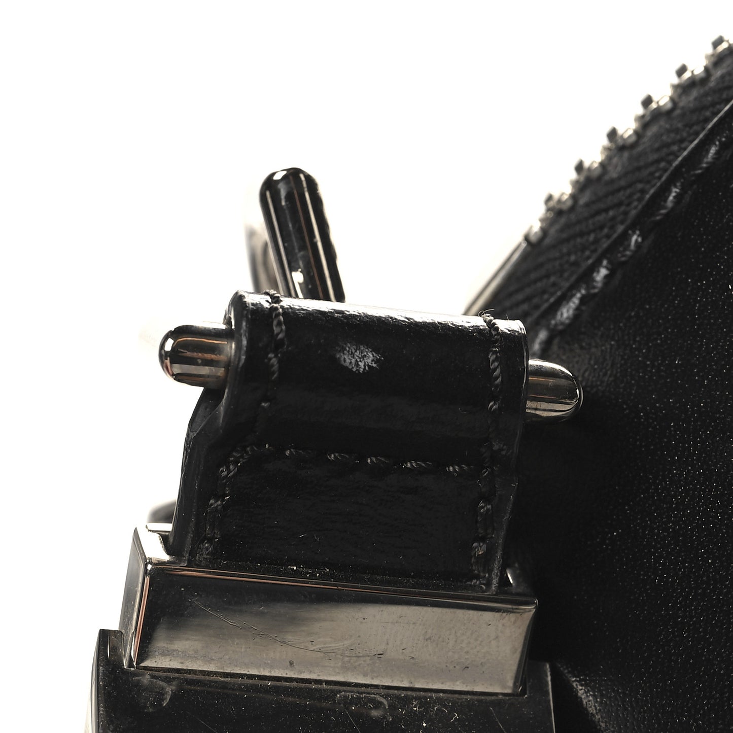 Shiny Lord Calfskin Small Antigona Black