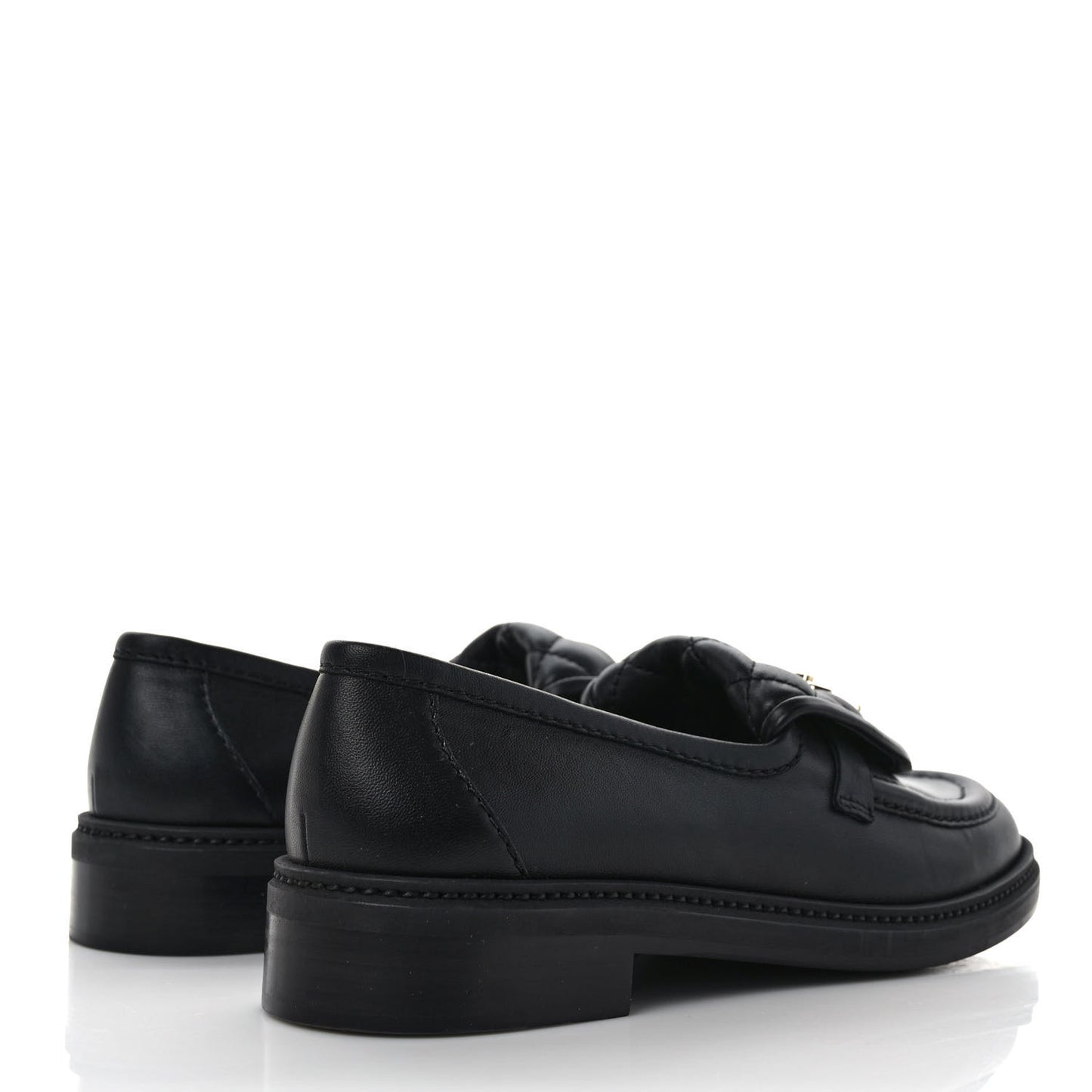 Lambskin Quilted CC Turnlock Loafers 38.5 Black