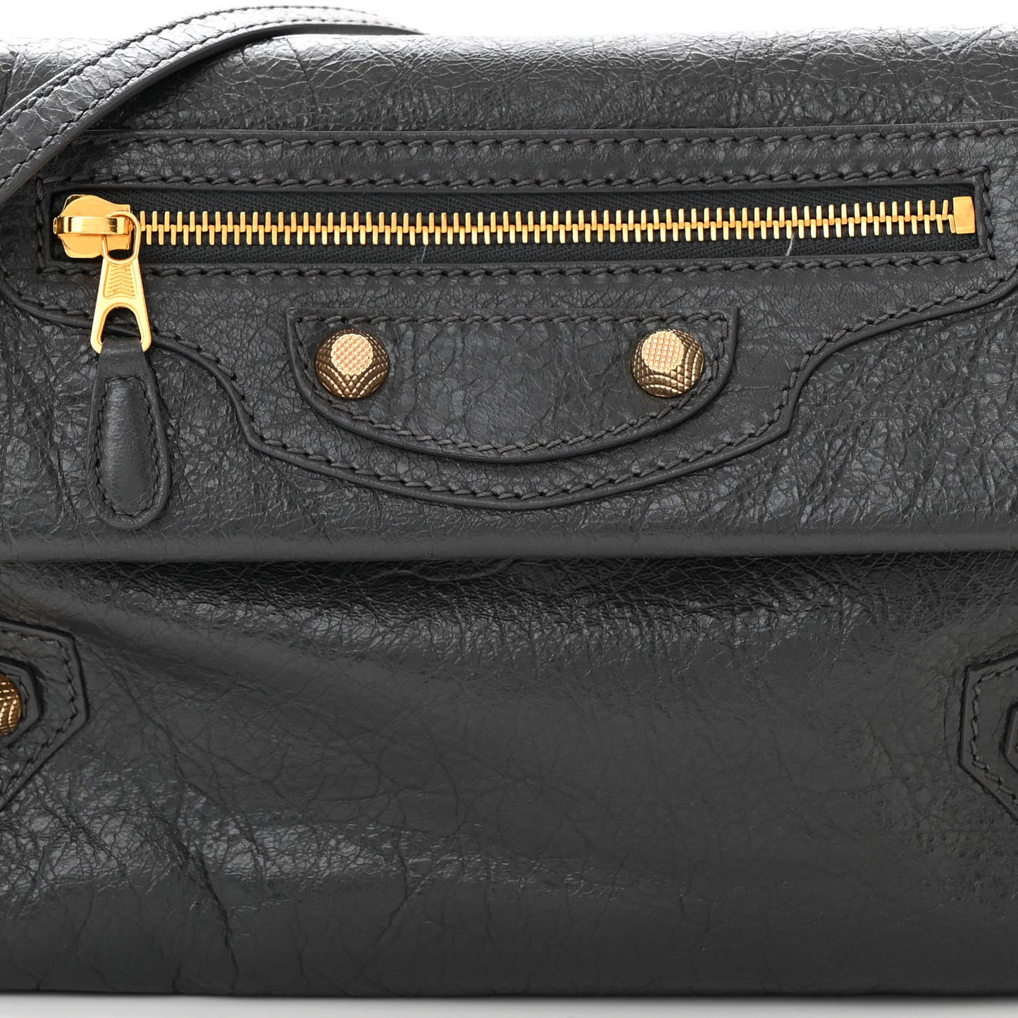 Agneau Giant 12 Gold Hardware Envelope Strap Clutch Gris Fossile
