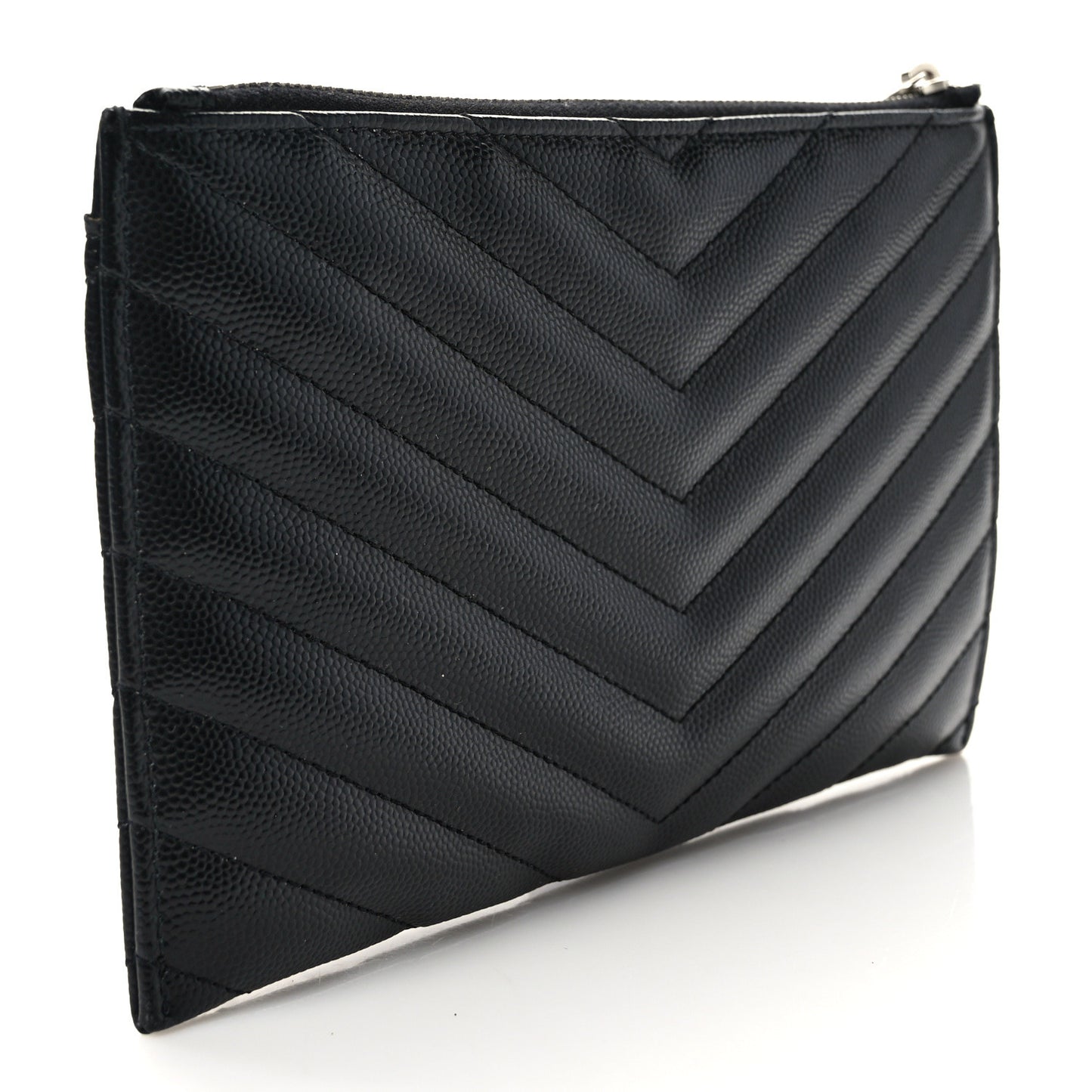 Grain De Poudre Chevron Monogram Bill Pouch Black