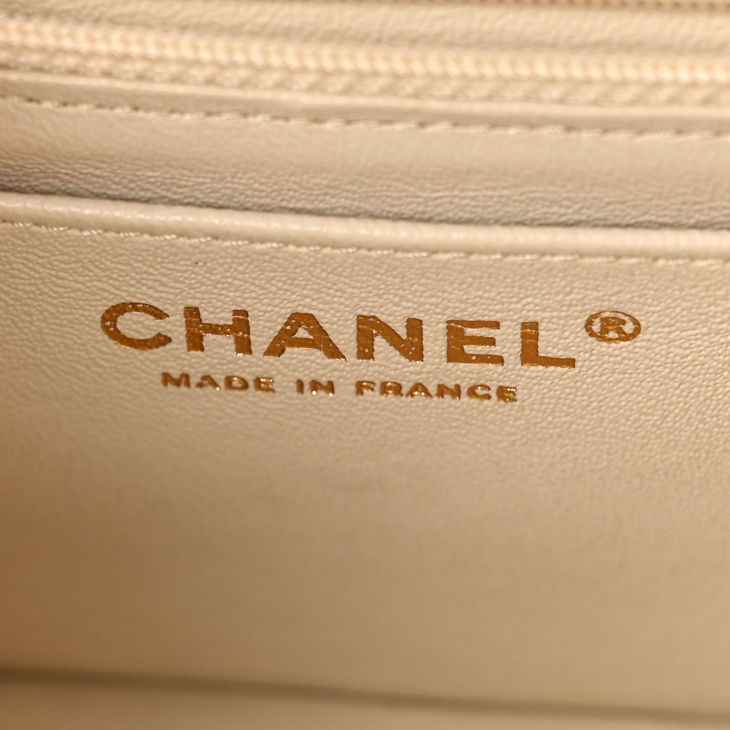 Felt Crystal Mini Rectangular Flap Beige Multicolor