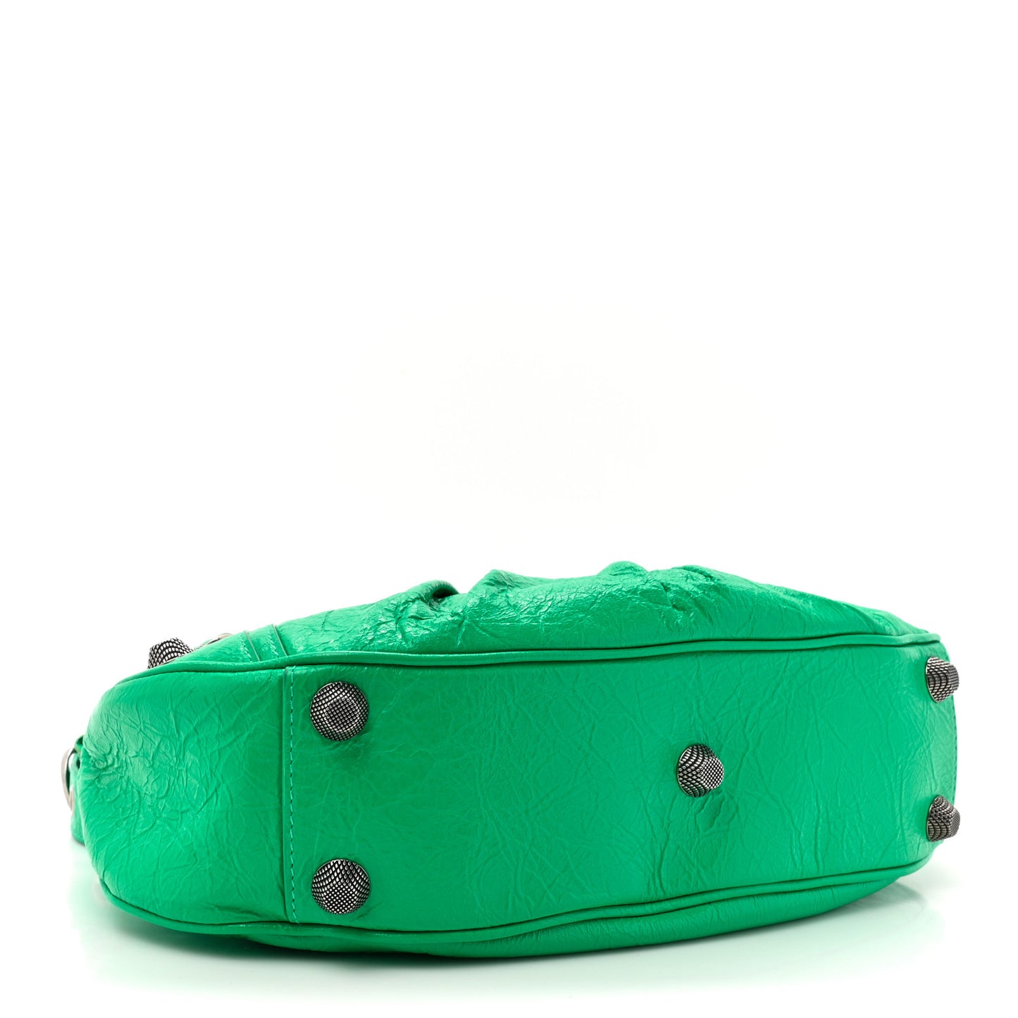 Agneau Arena Small Le Cagole Shoulder Bag Vivid Green
