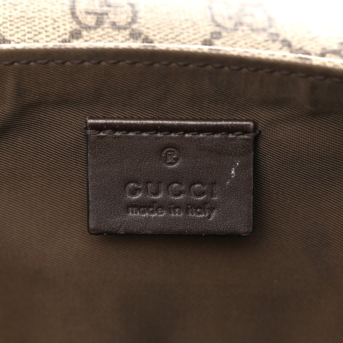 GG Plus Monogram Messenger Diaper Bag Dark Brown
