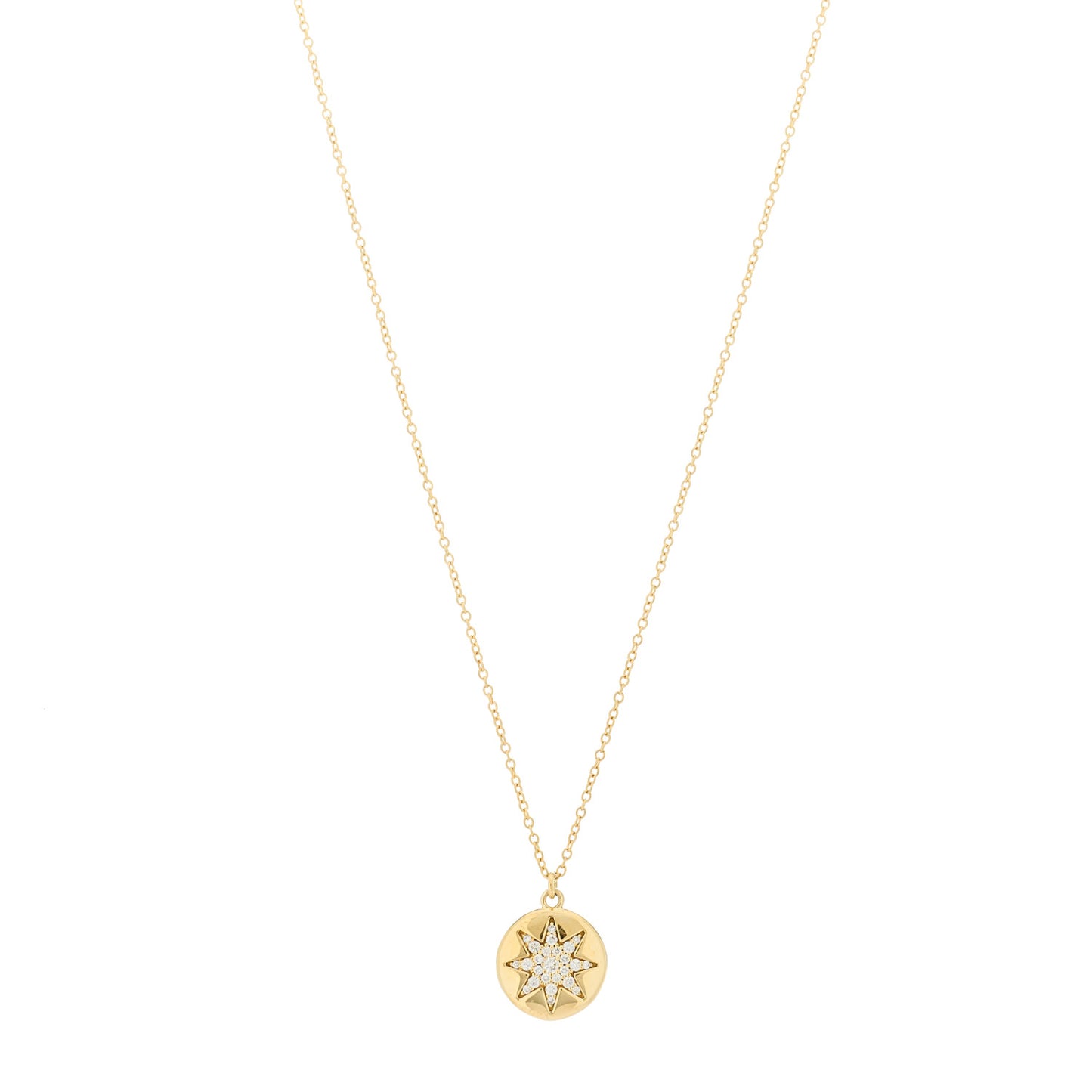 18K Yellow Gold Diamond Paloma Picasso Venezia Stella Pendant Necklace