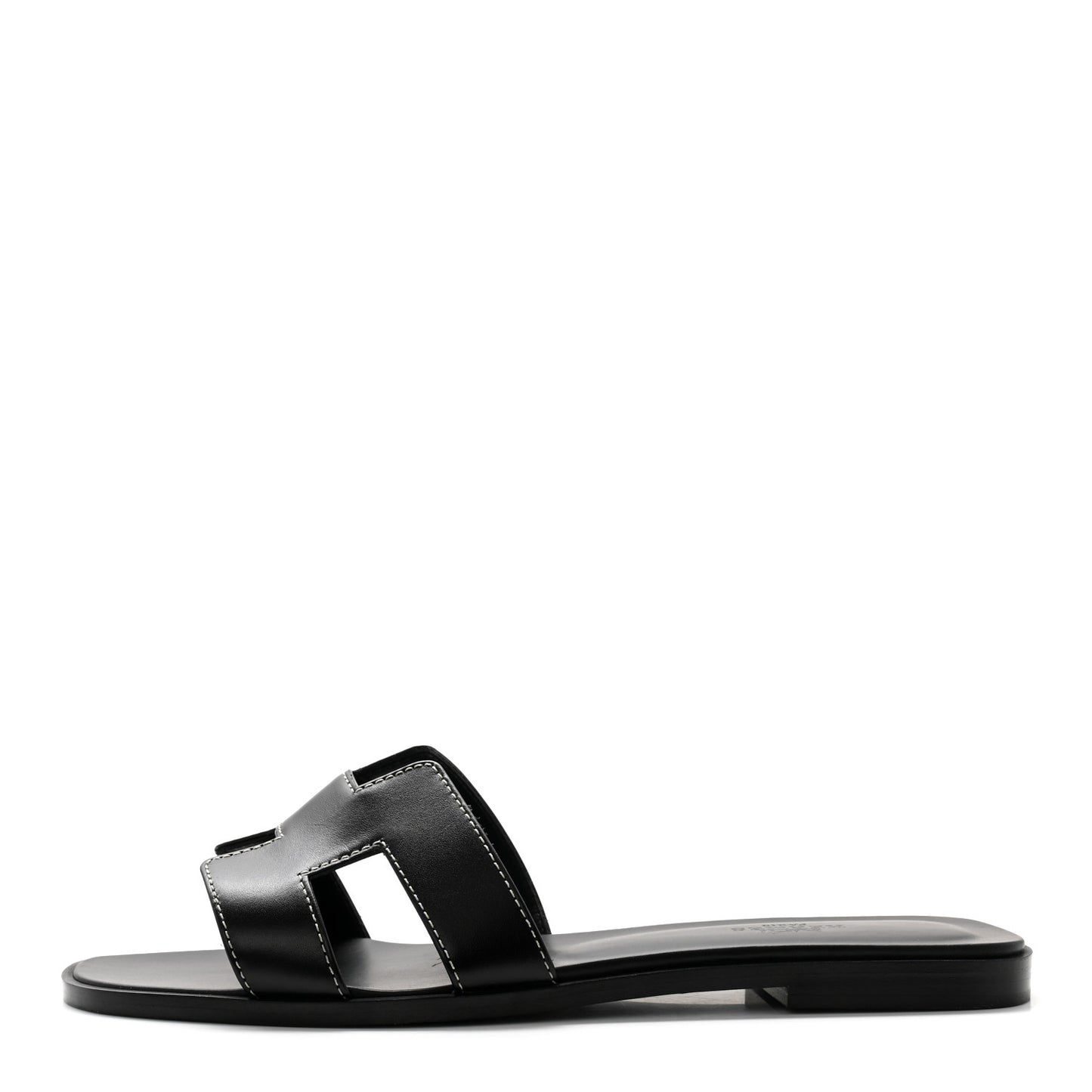 Box Calfskin Oran Sandals 39 Black