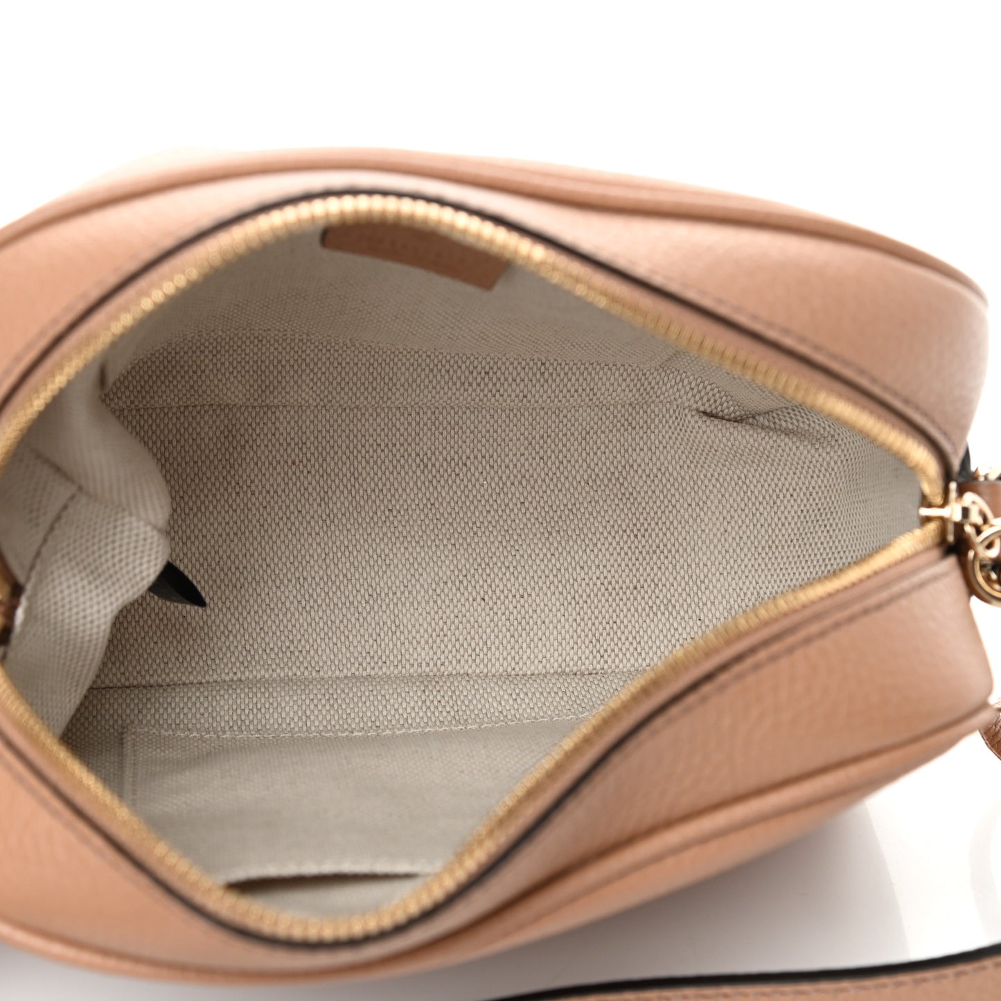 Pebbled Calfskin Small Soho Disco Bag Camelia