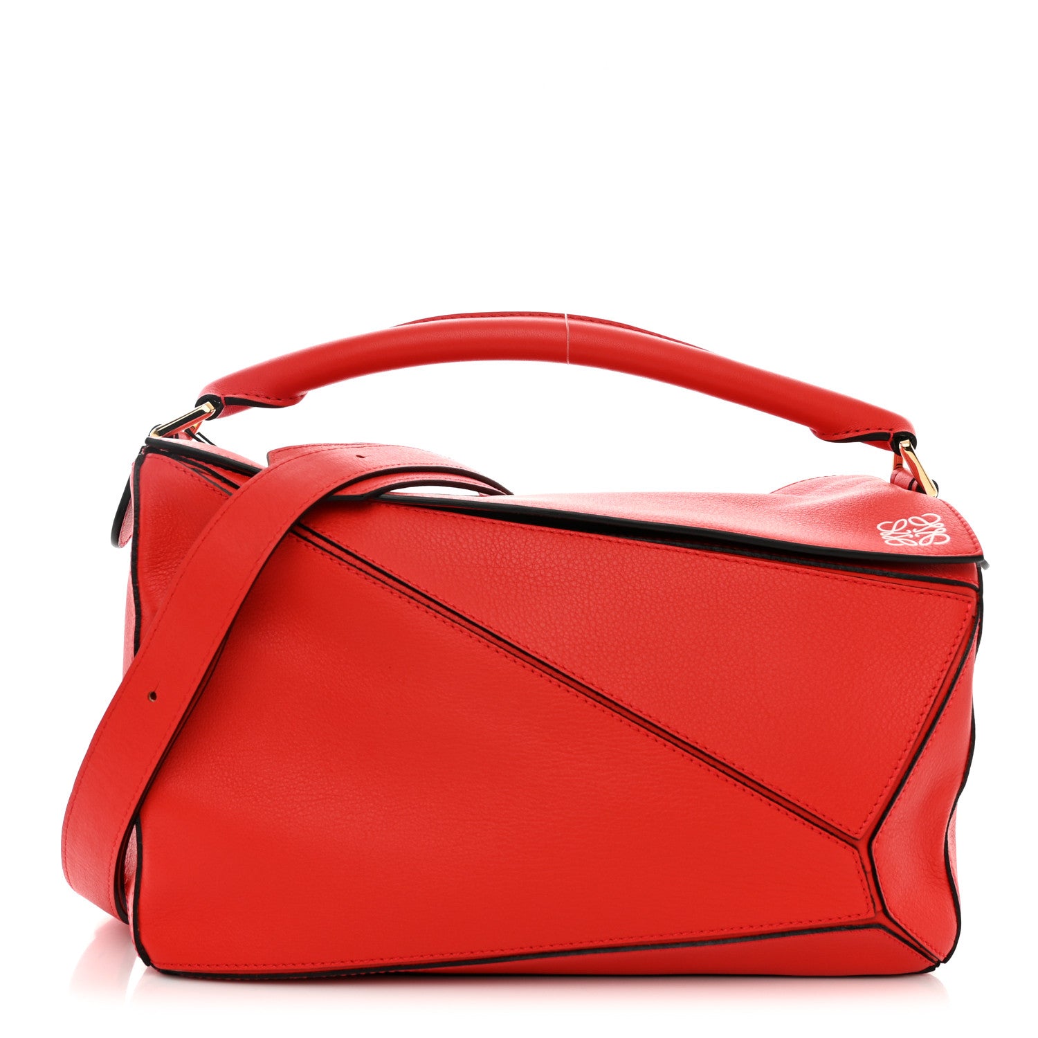 Loewe Calfskin Medium Puzzle Bag Scarlet 1 of 10