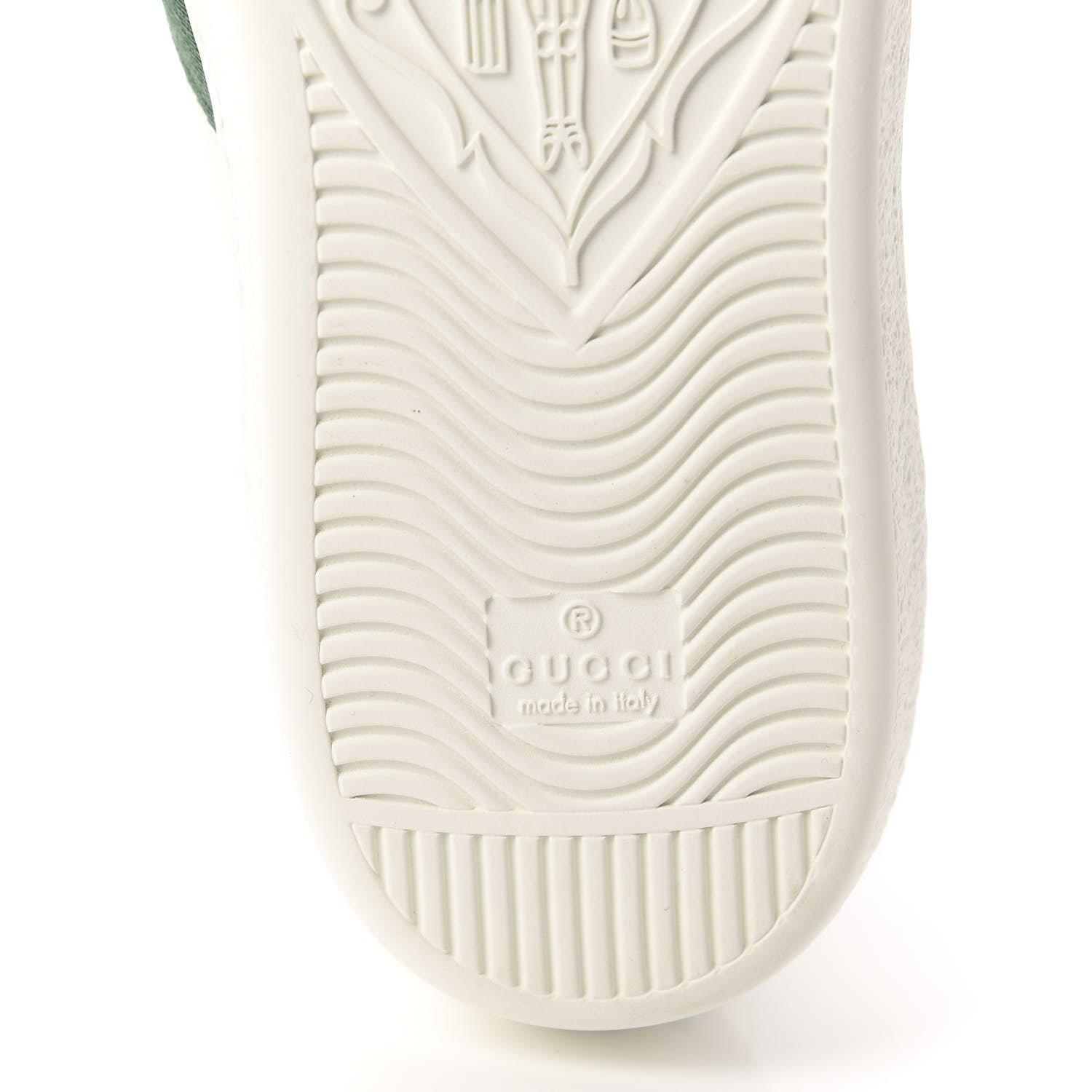 Gucci Calfskin Crocodile Web Mens Ace Sneakers 9 White Green 9 of 10