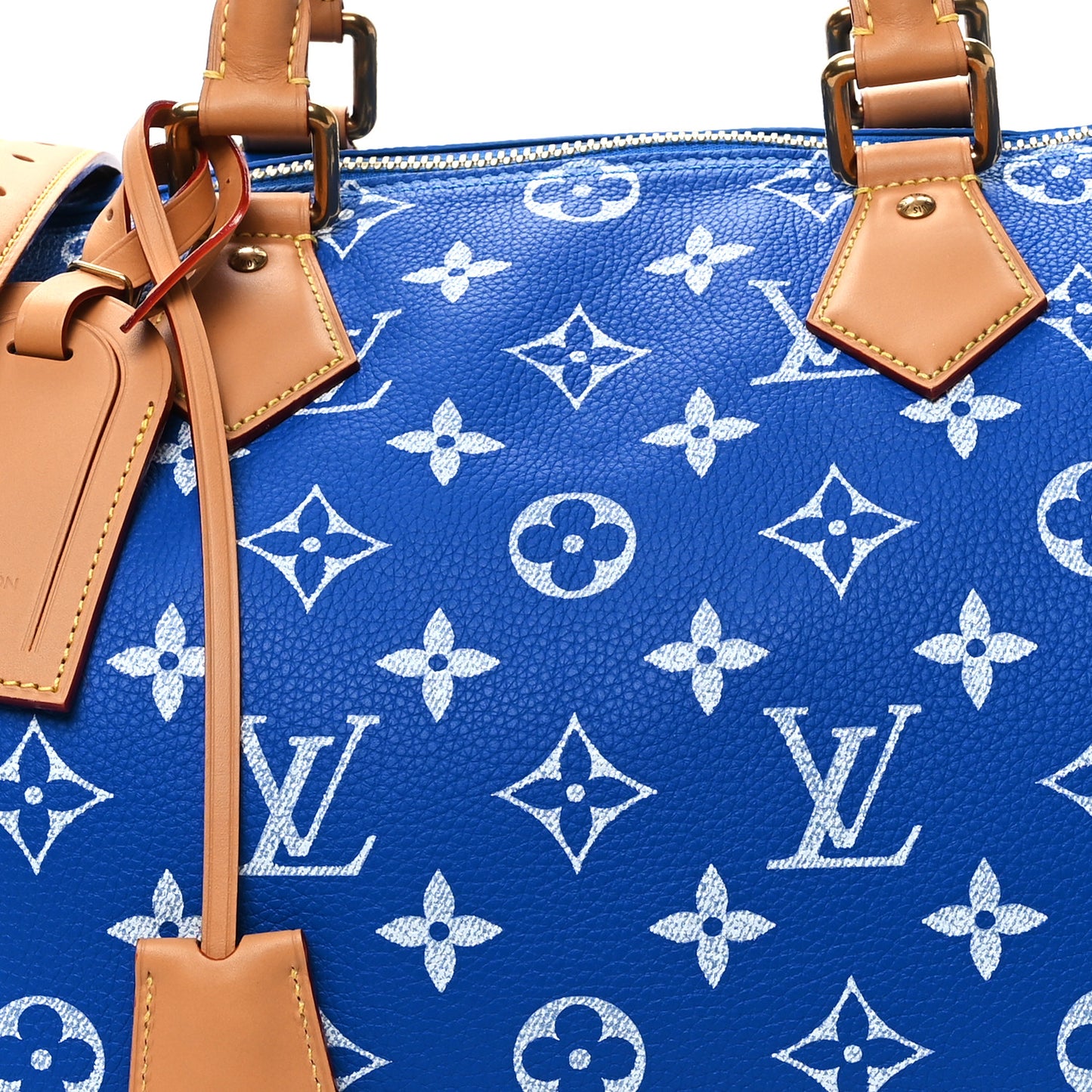 Calfskin Monogram Speedy P9 Bandouliere 40 Blue