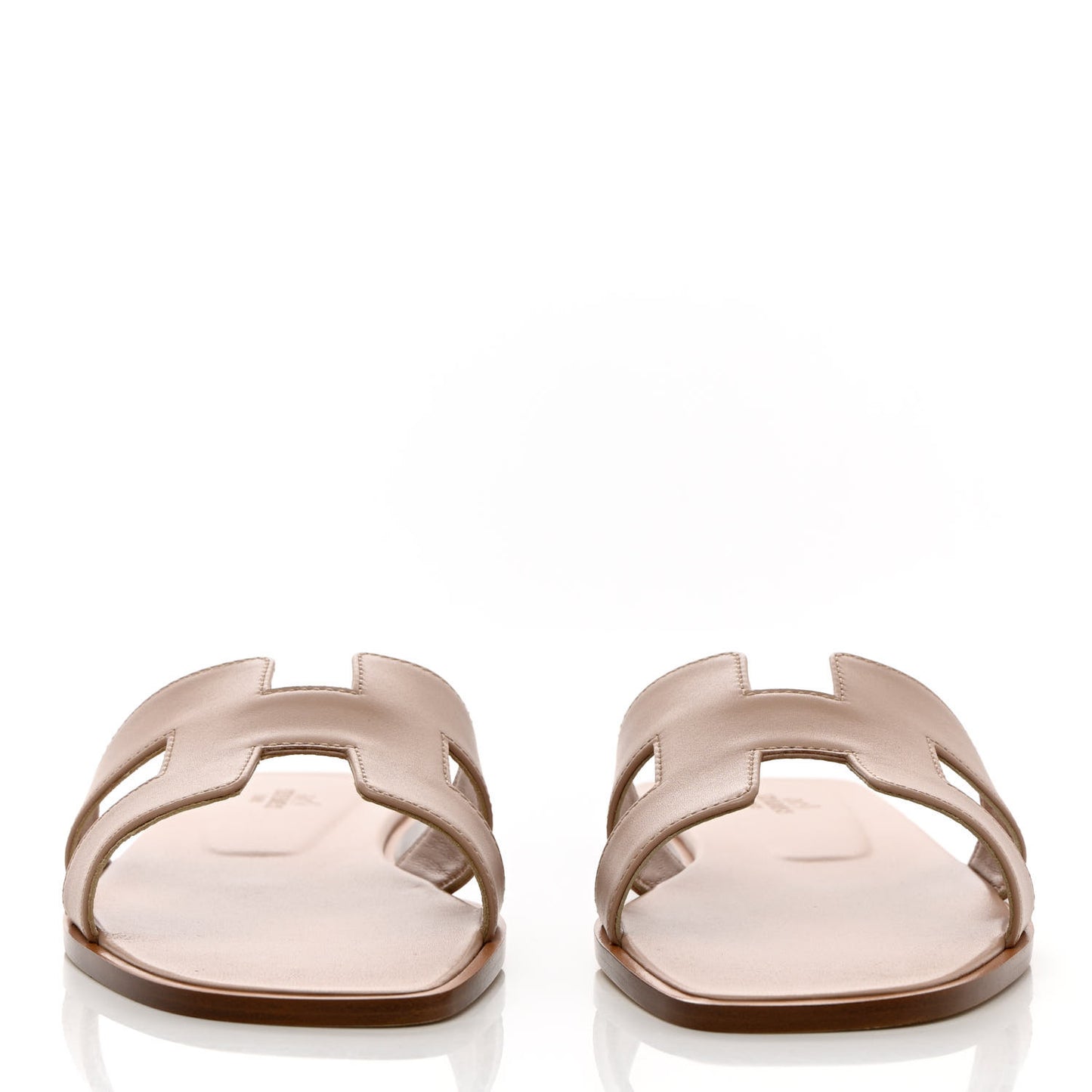 Box Calfskin Oran Sandals 41 Beige Nude
