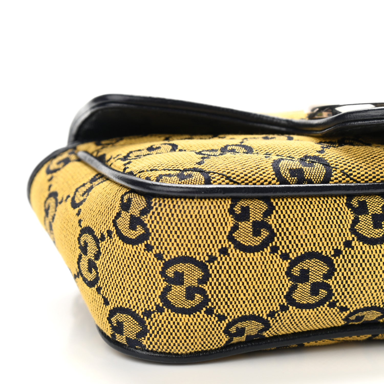 Gucci Monogram Multicolor Matelasse Diagonal Super Mini GG Marmont Shoulder Bag Yellow Blue 8 of 11