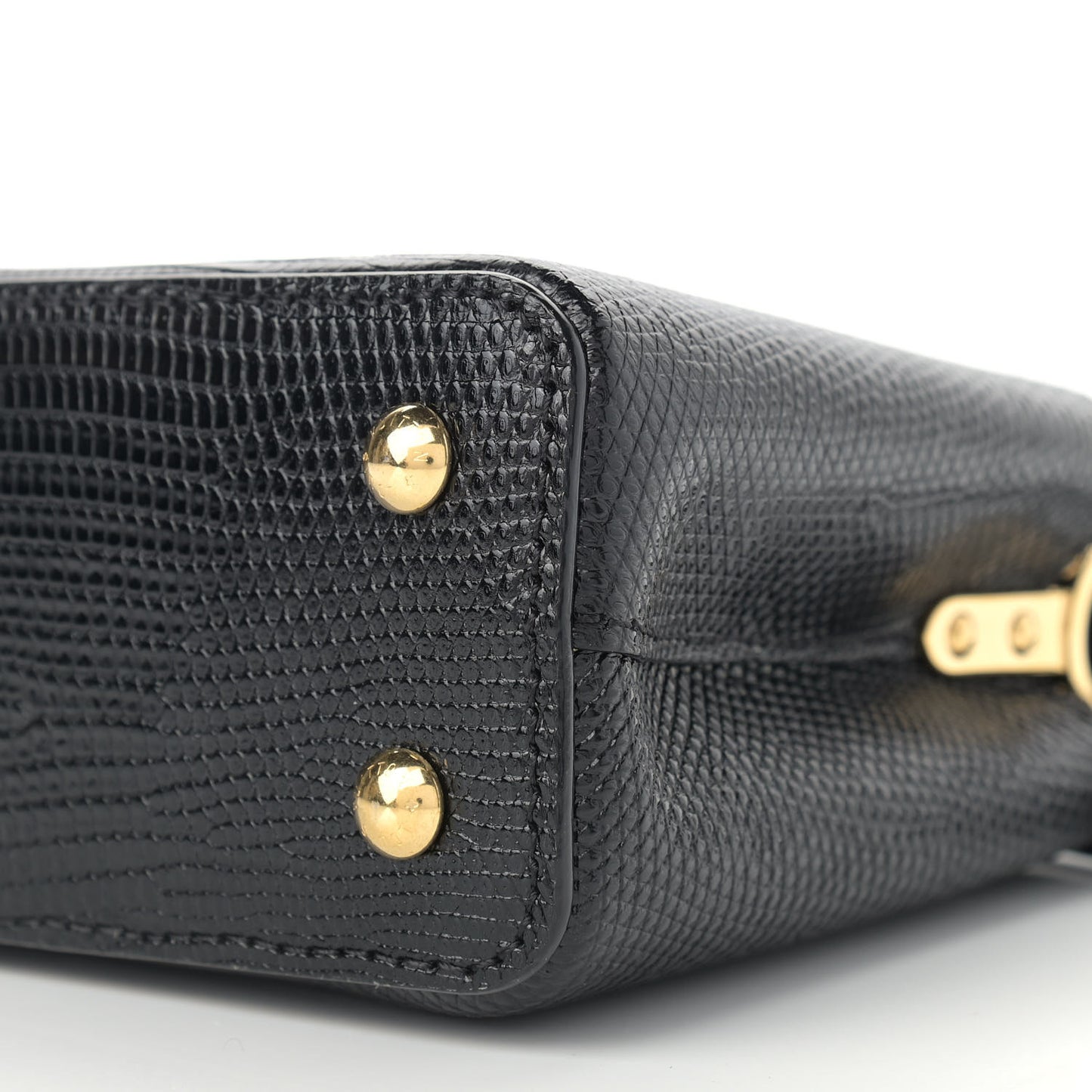 Lizard Capucines Mini Black