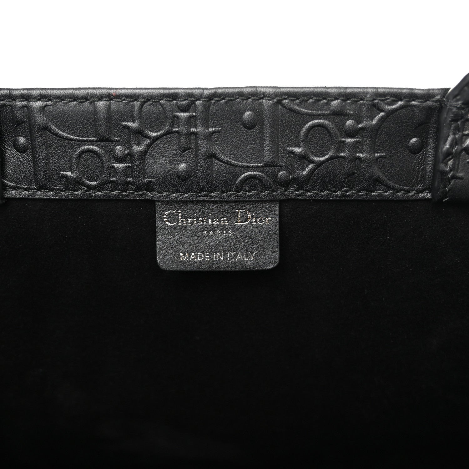 Christian Dior Oblique Calfskin Embossed Large Book Tote Black 6 of 11
