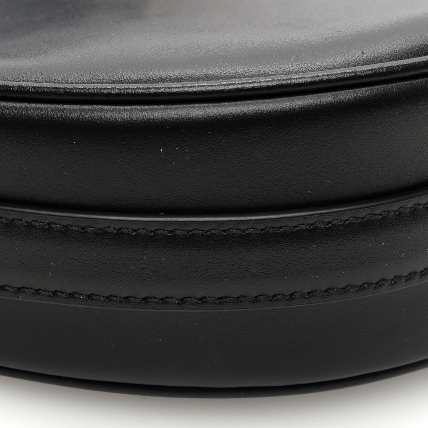 Soft Calfskin Arque Shoulder Bag Black