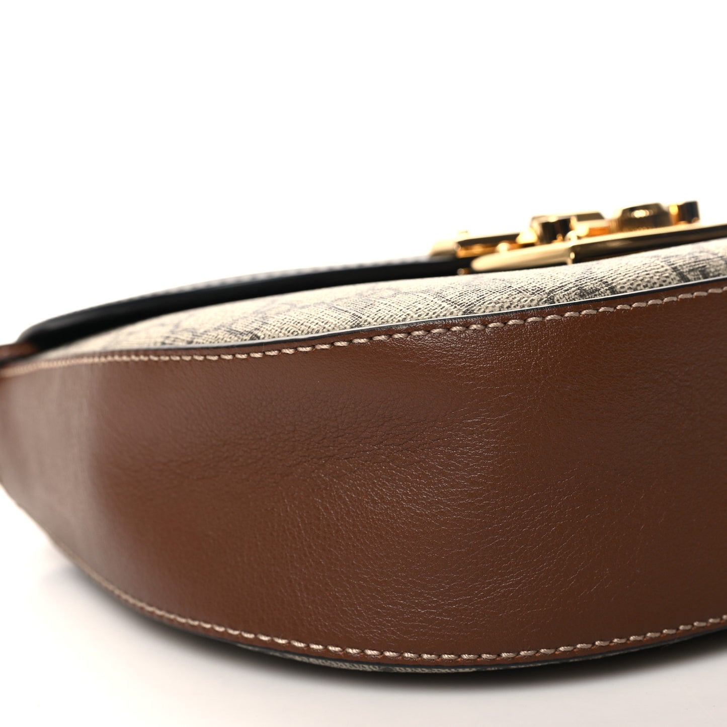 GG Supreme Monogram Web Medium Padlock Messenger Shoulder Bag Black