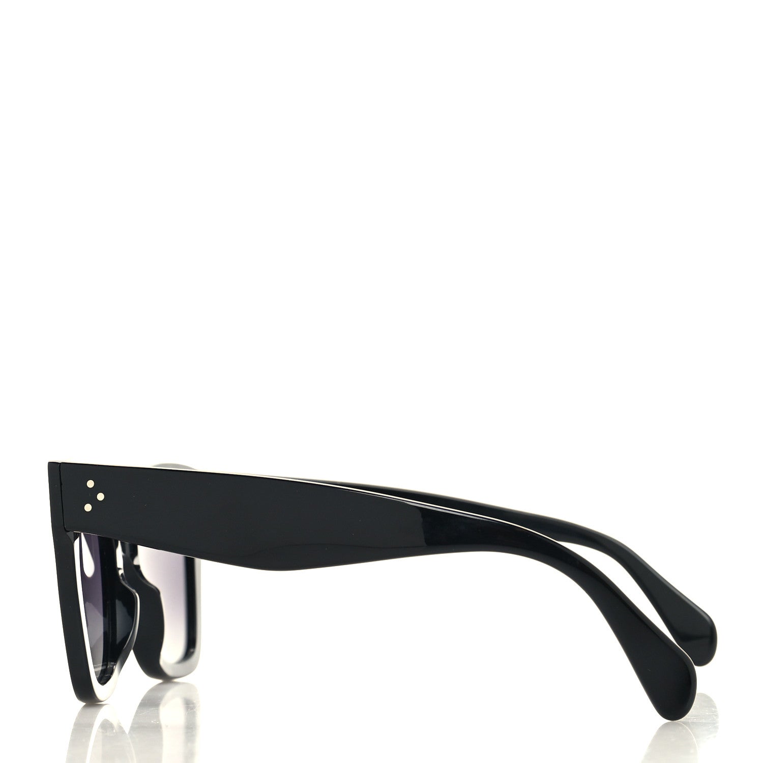 Celine Acetate Polarized Cat Eye Sunglasses CL4004IN Black 3 of 7