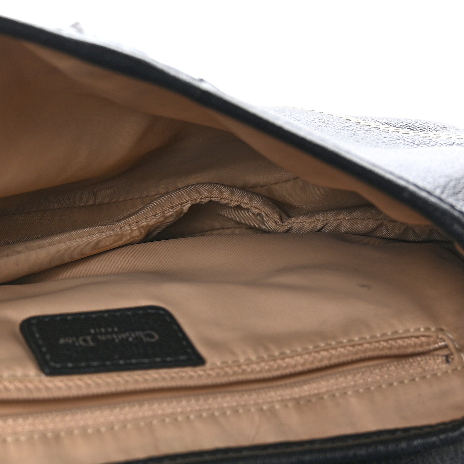 Christian Dior Shiny Goatskin Saddle Bag Black 5 of 12