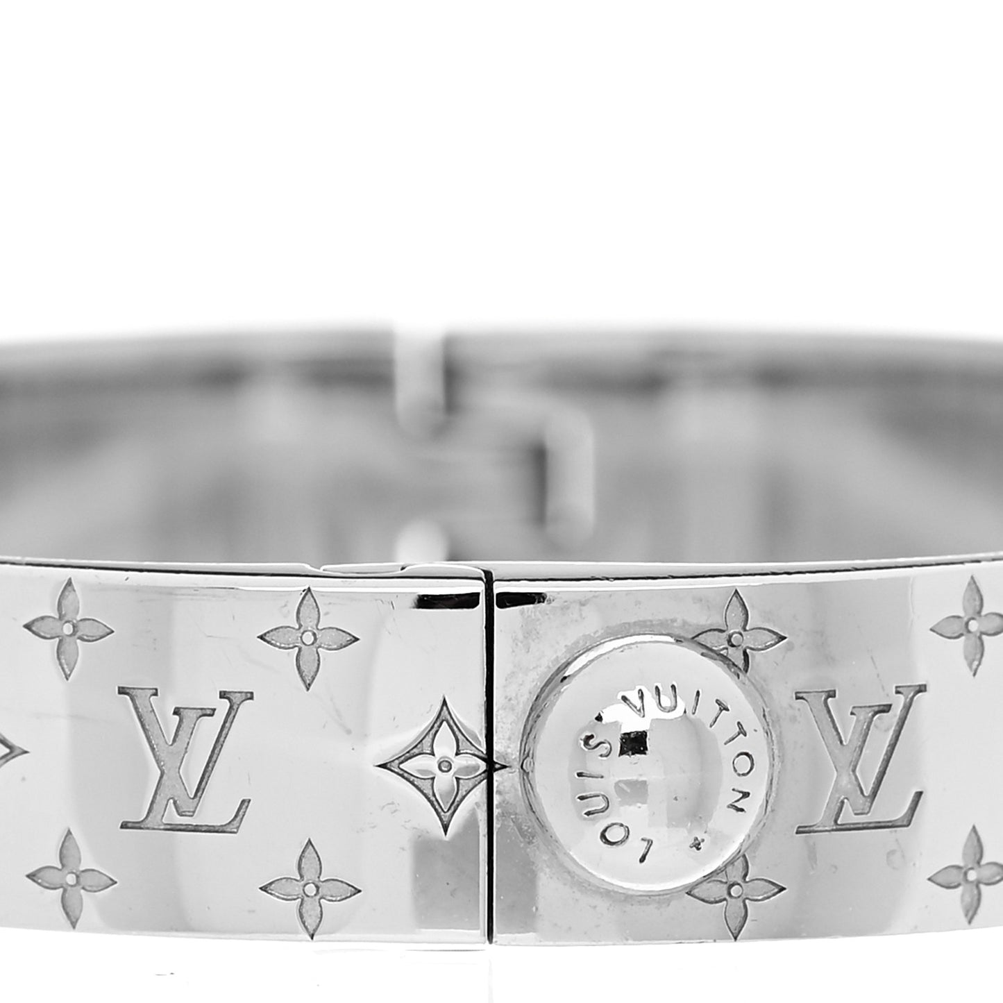 Brass Palladium Plated Nanogram Cuff S Silver