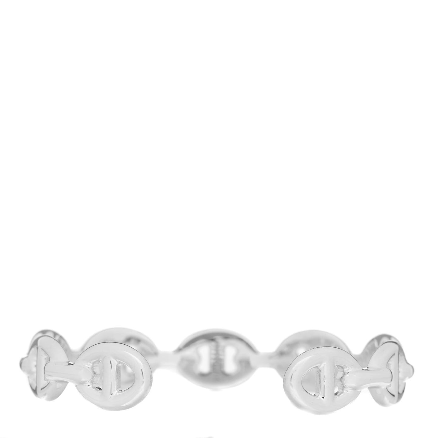Sterling Silver MM Chaine d'Ancre Enchainee Cuff Bracelet SH