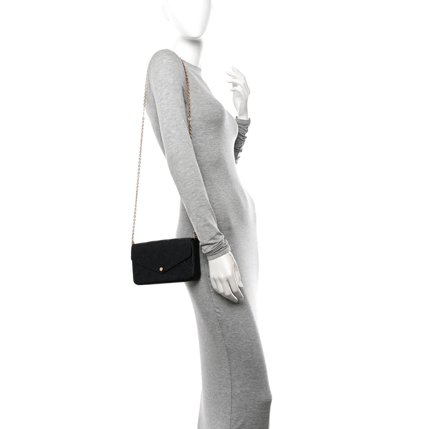 Empreinte Pochette Felicie Chain Wallet Black