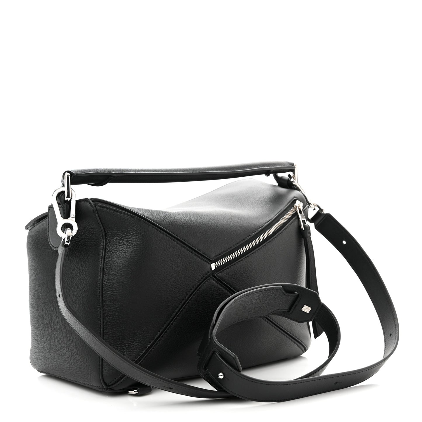 Calfskin Medium Puzzle Bag Black