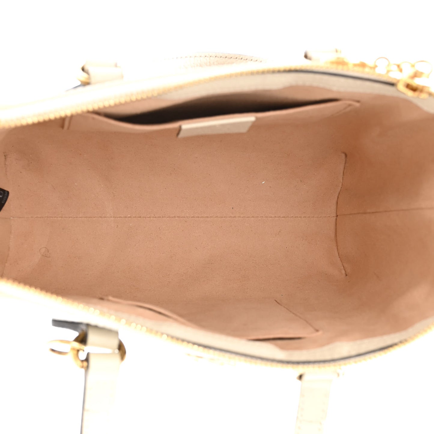 GG Supreme Monogram Textured Dollar Calfskin Web Small Ophidia Tote Bag Beige Ebony Mystic White