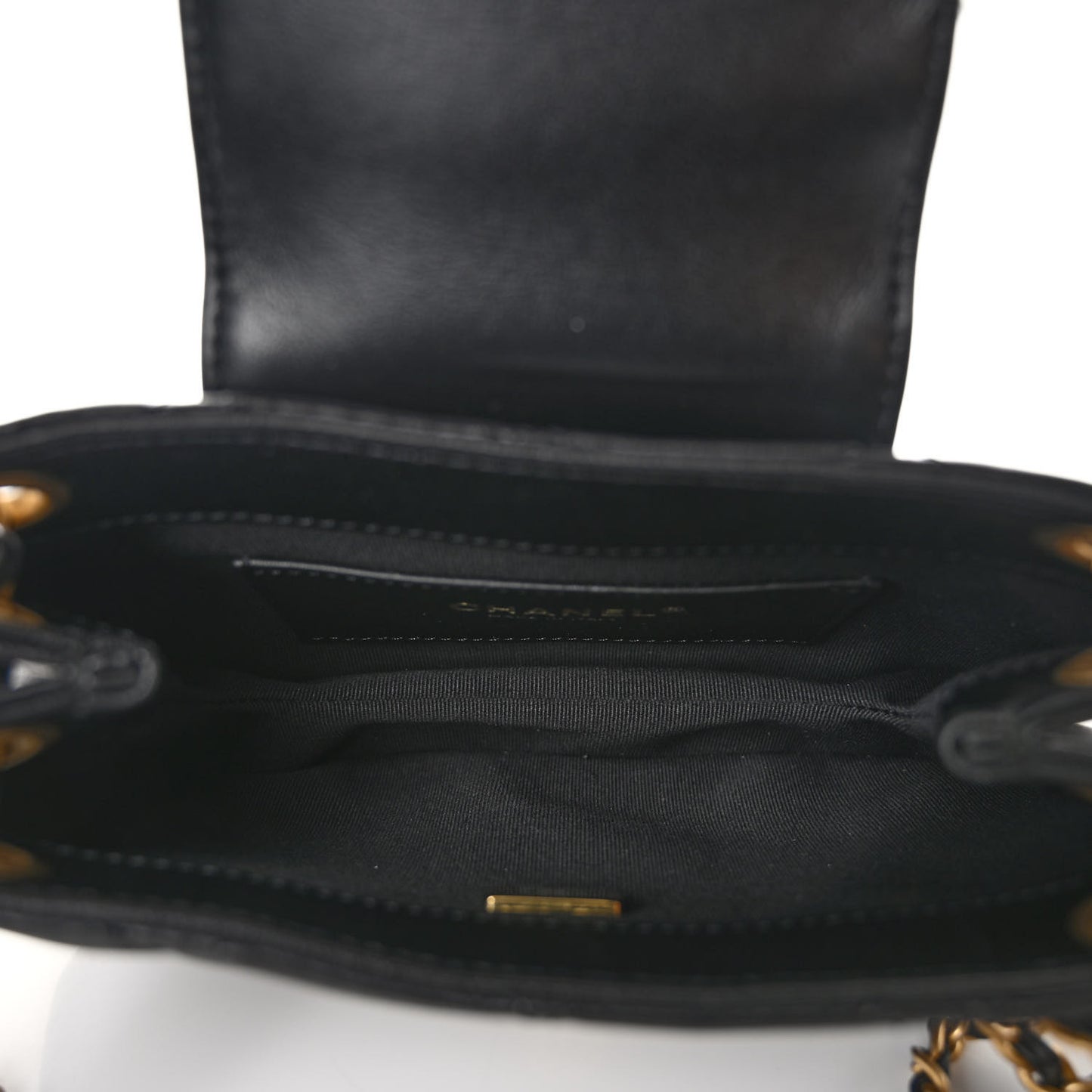 Lambskin Quilted Small Messenger Bag Black