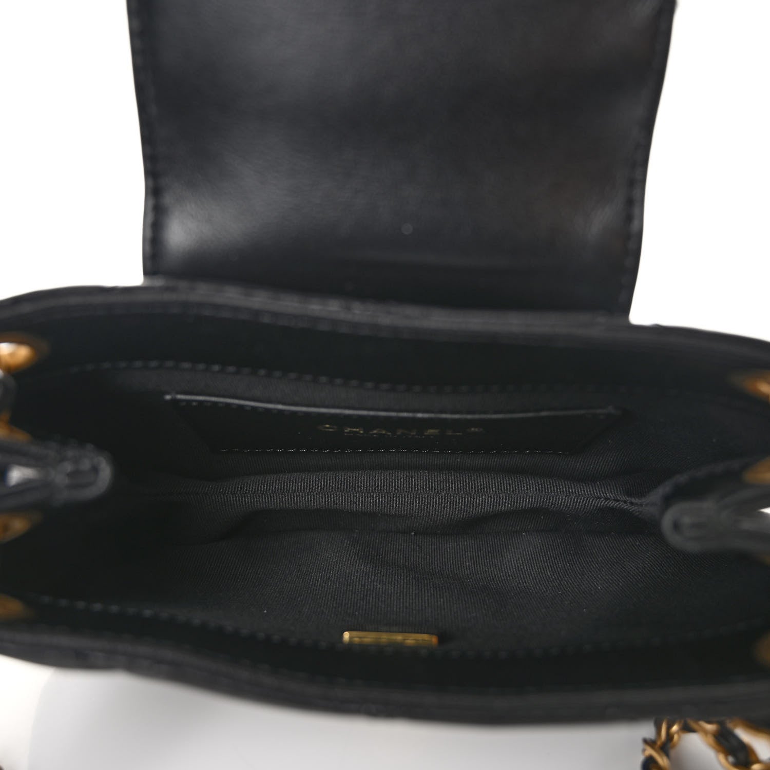 Chanel Lambskin Quilted Small Messenger Bag Black 5 of 9