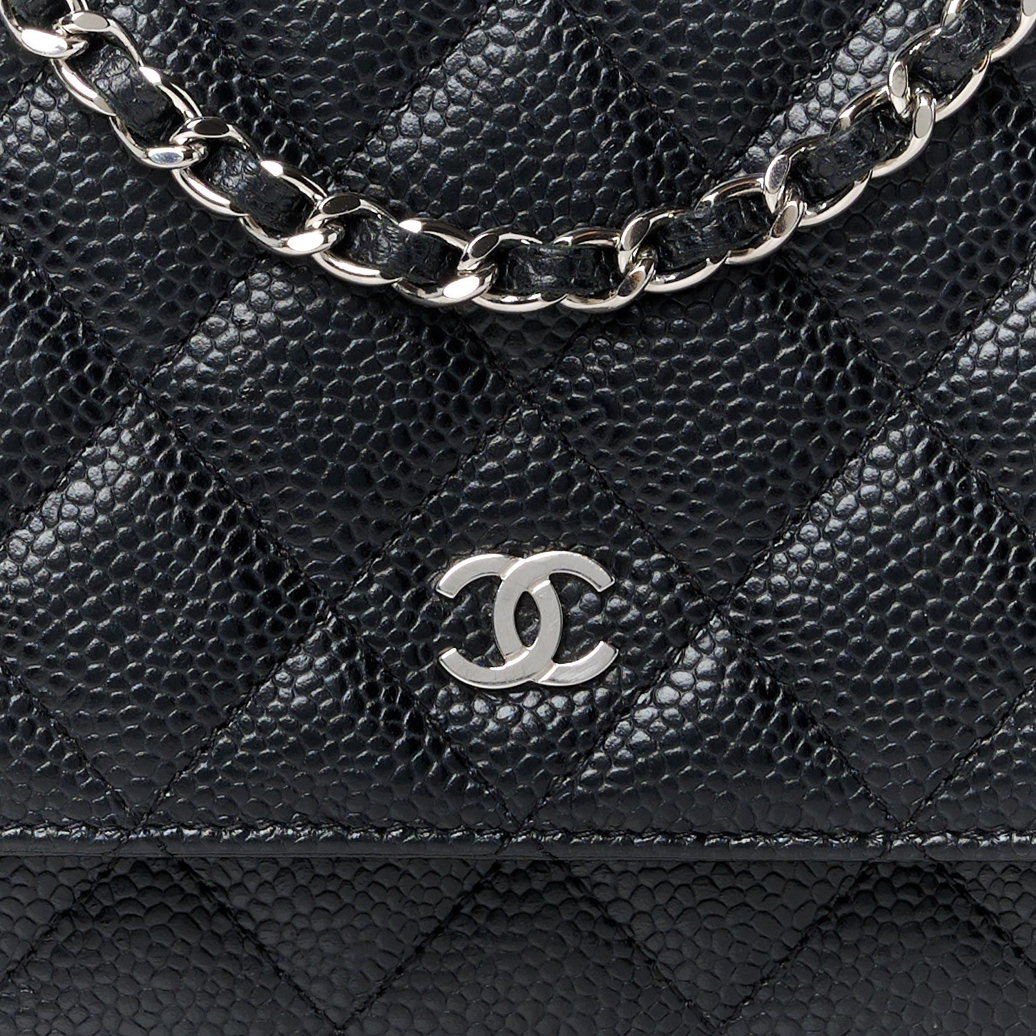 Chanel Caviar Quilted Wallet on Chain WOC Black 9 of 11