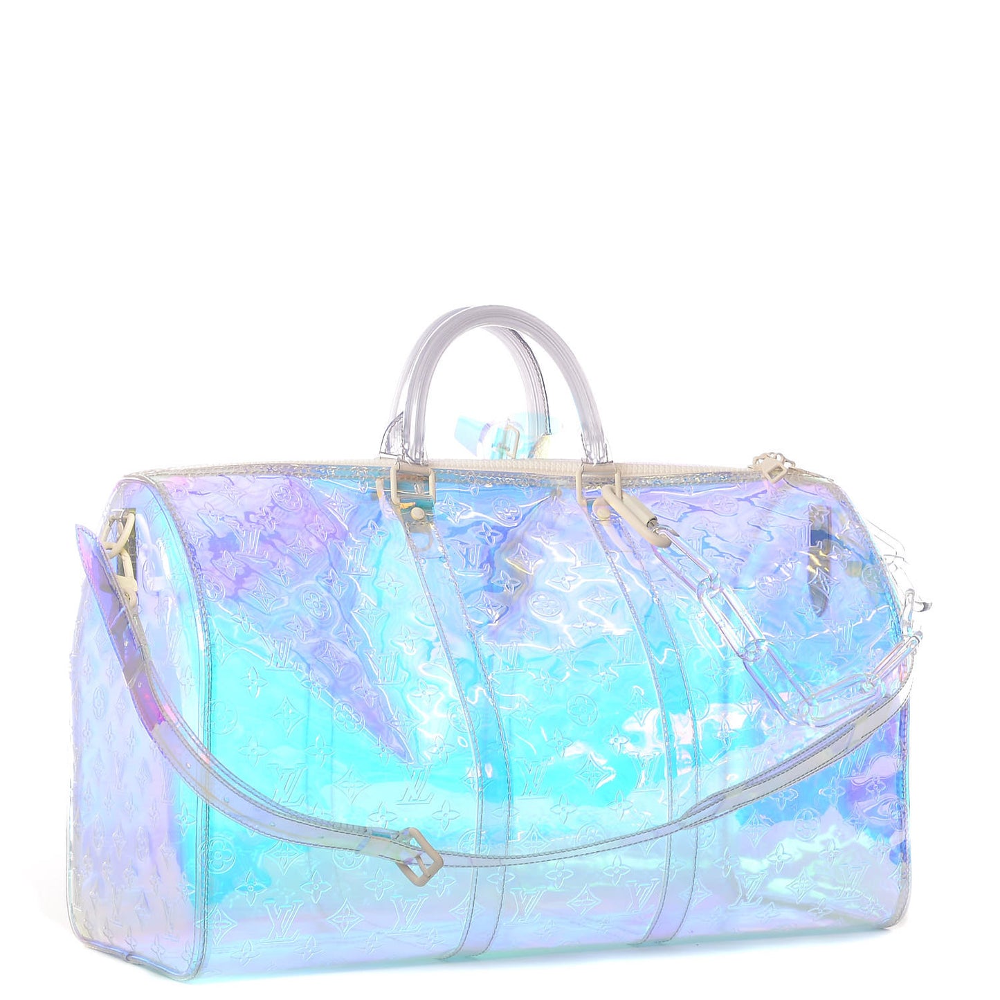 PVC Monogram Keepall Bandouliere 50 Iridescent Prism
