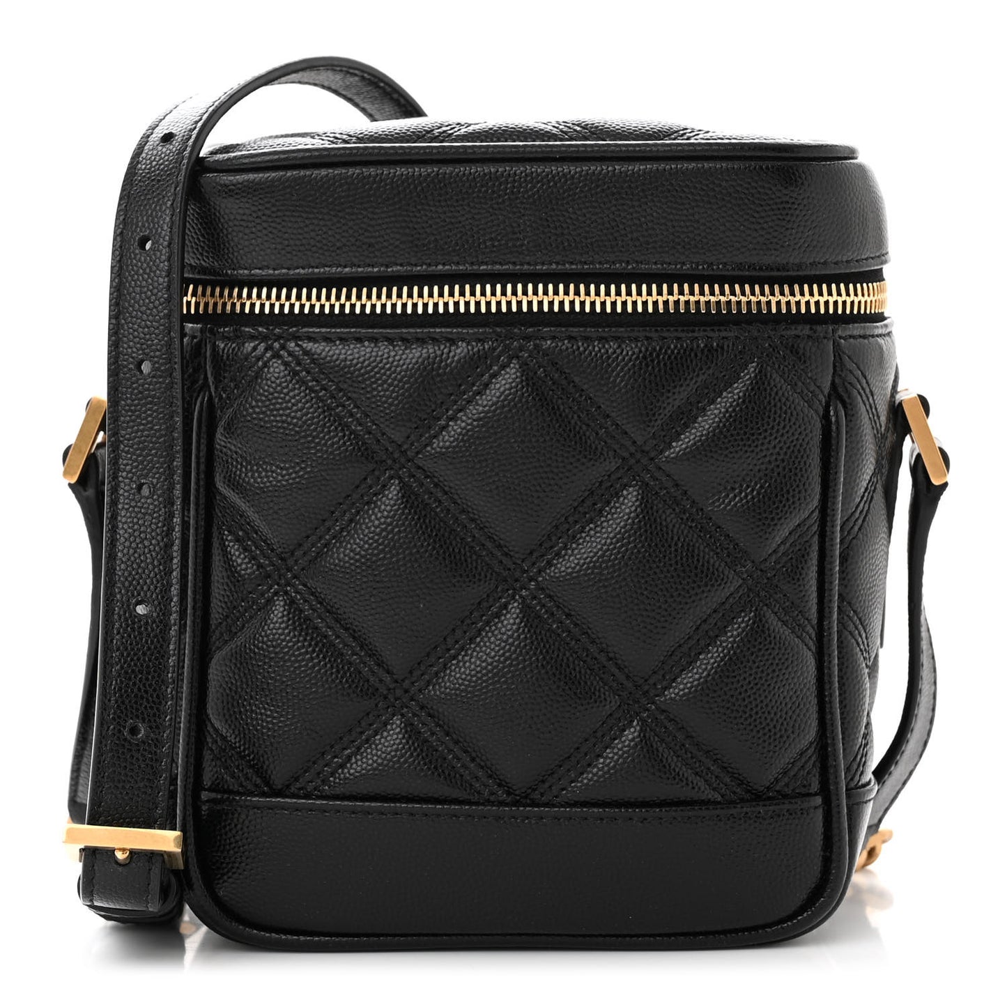 Grain de Poudre Quilted 80's Vanity Bag Black