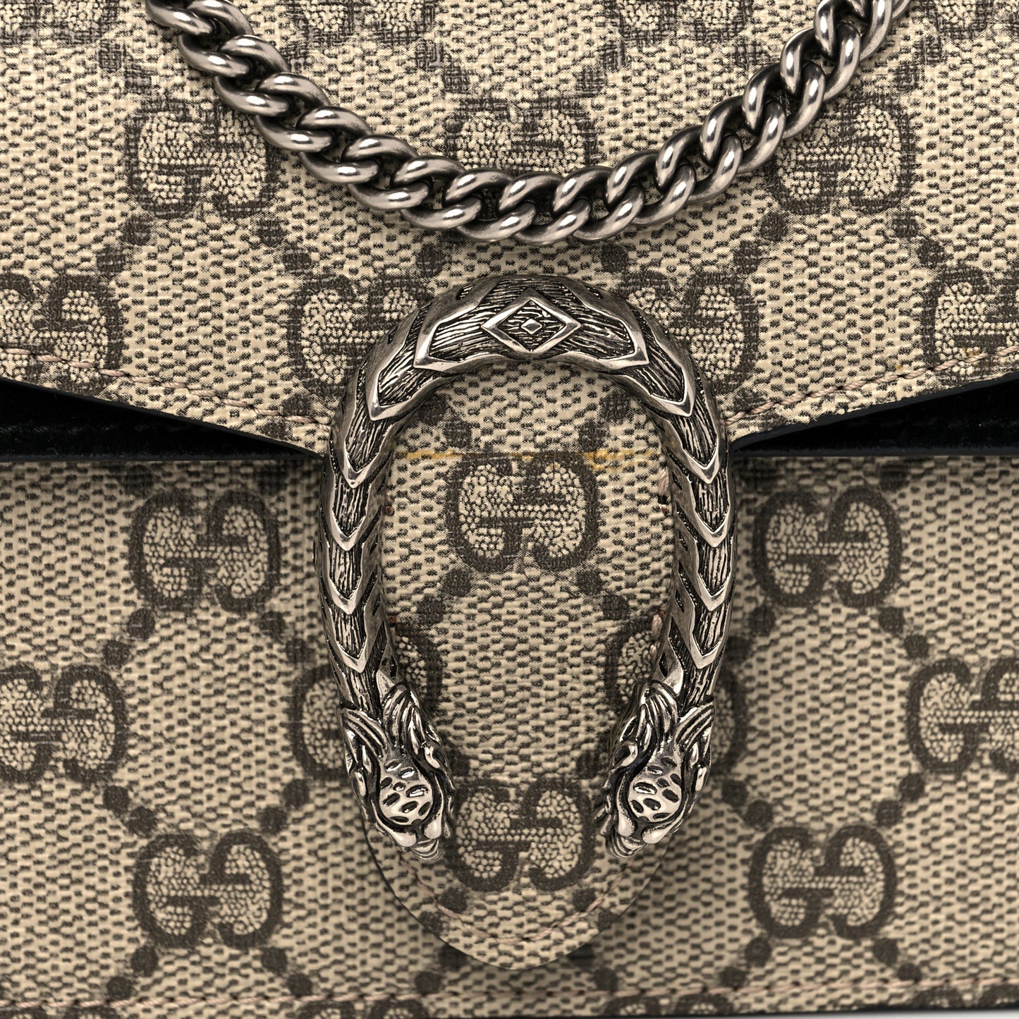 GG Supreme Monogram Super Mini Dionysus Shoulder Bag Black