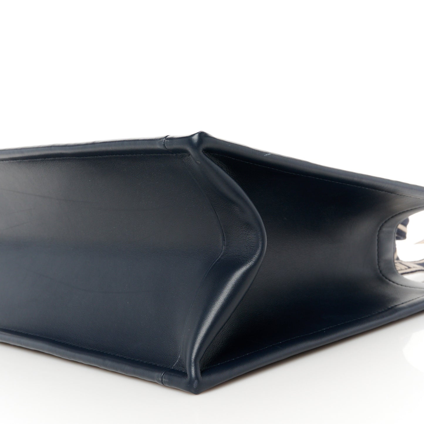 Oblique Calfskin Medium Book Tote With Strap Blue Multicolor